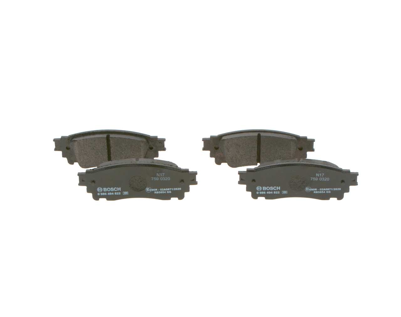 BOSCH Disc brake pads rear and front LEXUS NX (ZGZ1_, AGZ1_, AYZ1_) new 0 986 494 822