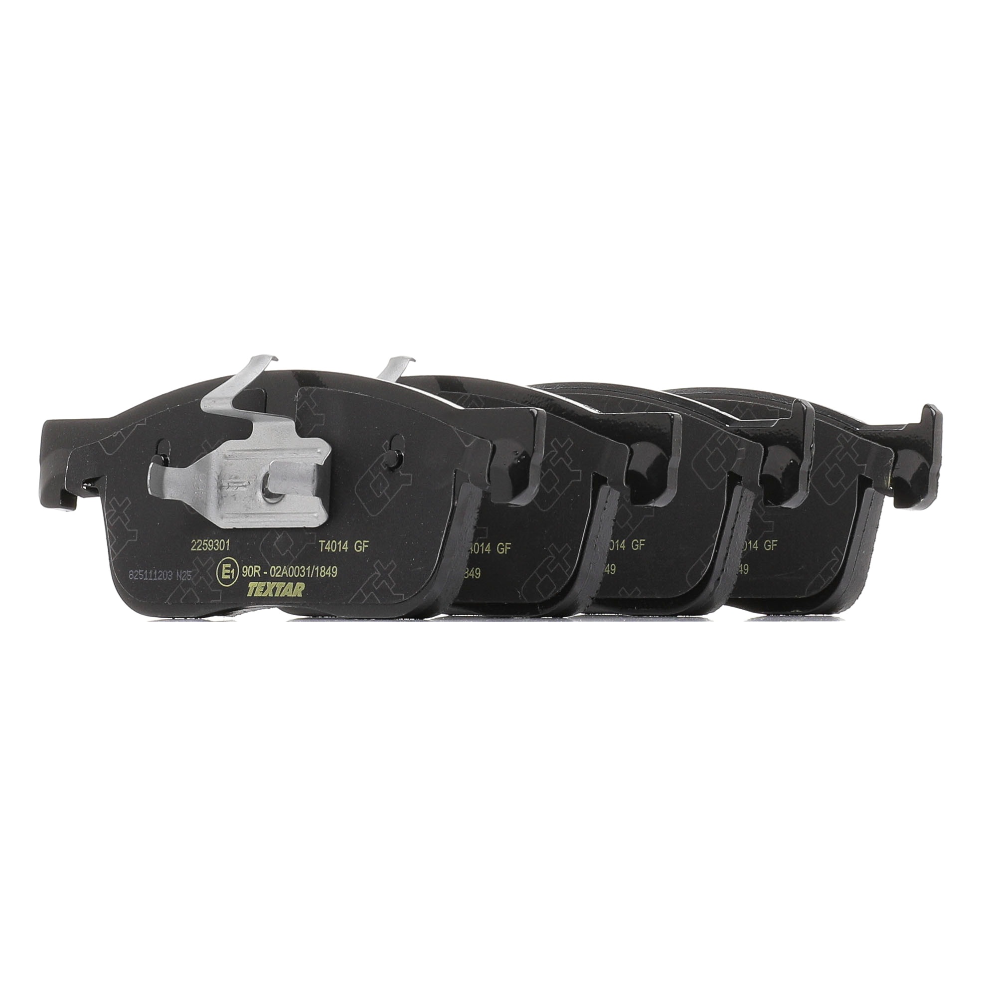 TEXTAR 2259301 Brake pad set not prepared for wear warning indicator