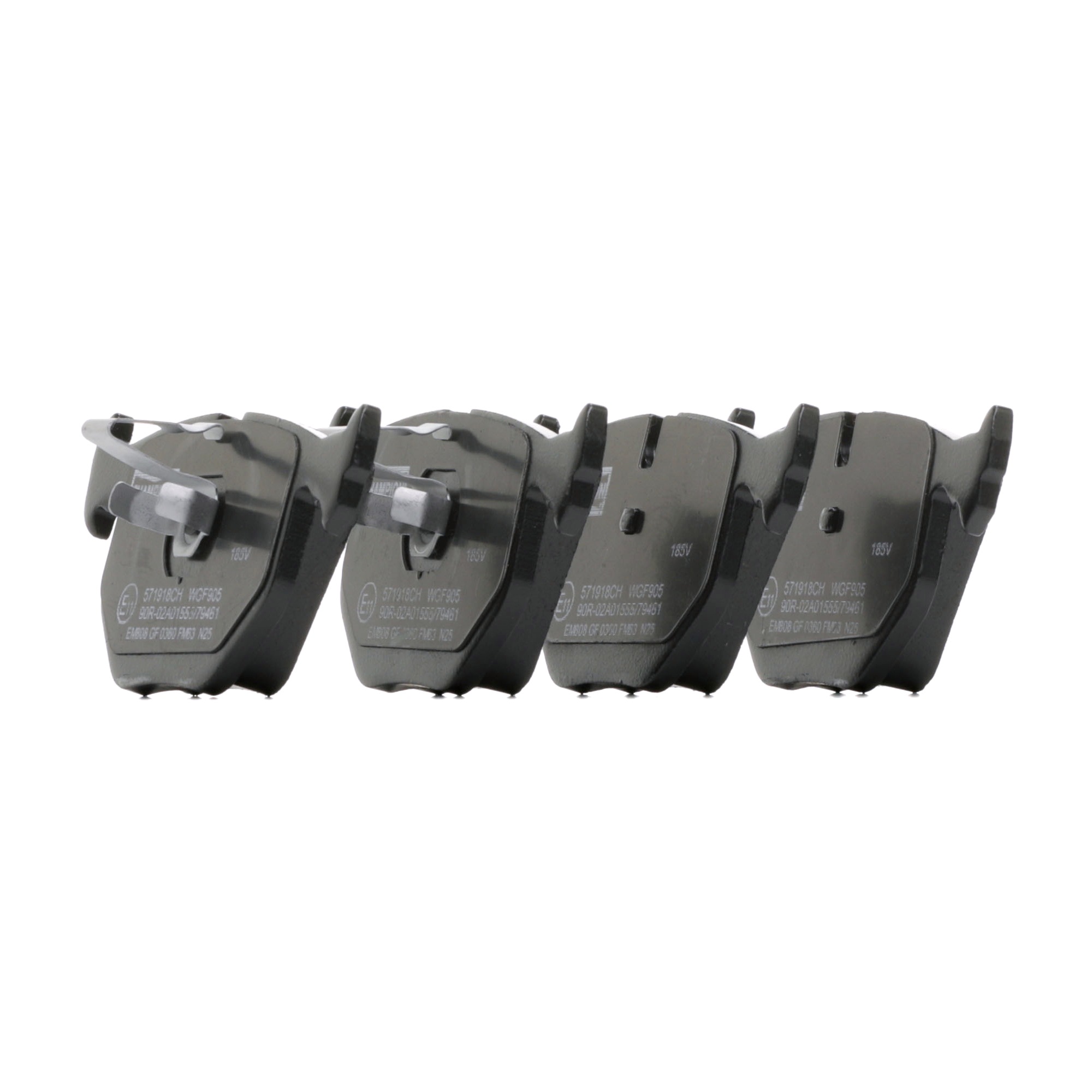 571918CH Brake pad set CHAMPION 3421 6761 248 AUDI