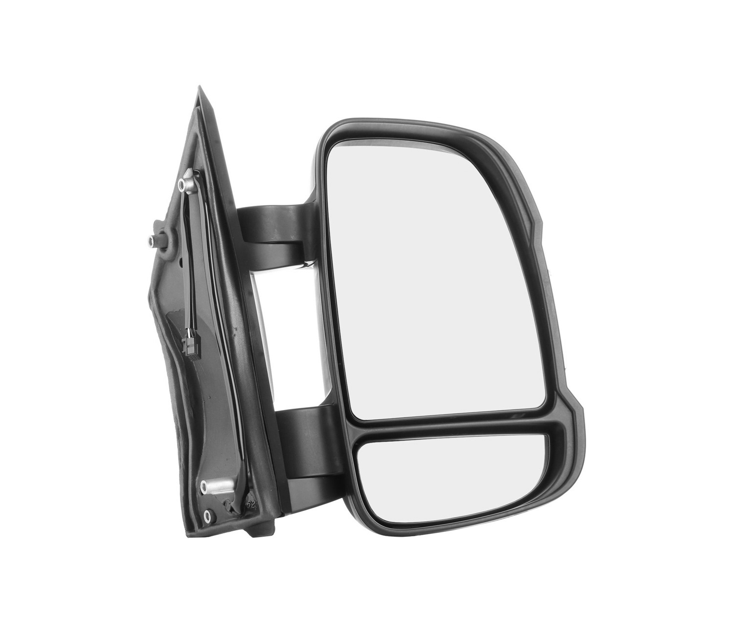 VAN WEZEL 1651808 Wing mirror Right, black, Complete Mirror, Convex, for electric mirror adjustment, Heatable, with wide angle mirror, Short mirror arm