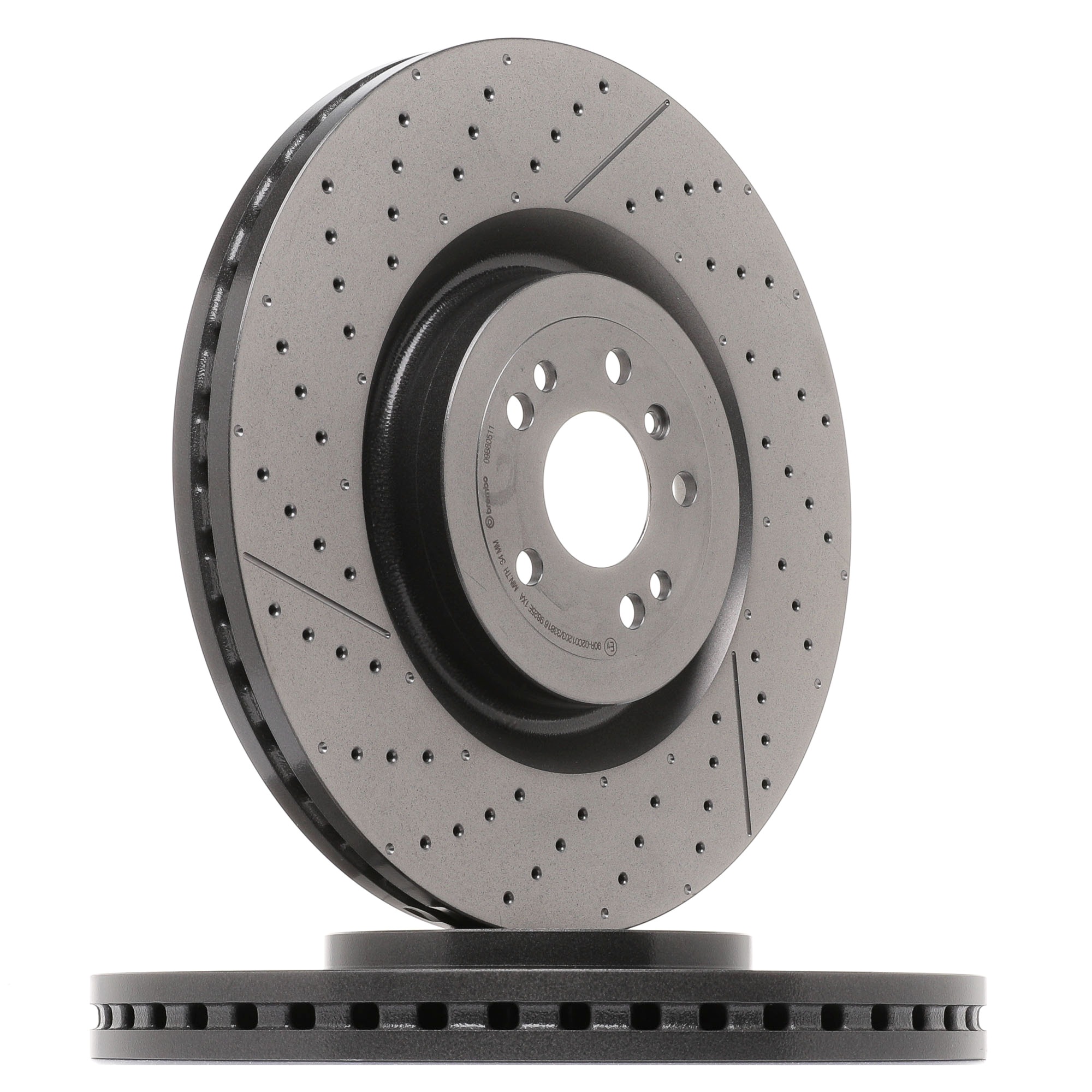 BREMBO Prime 09.B805.11 Bromsskiva 390x36mm, 5, ventilerad invändigt, slitsad/hålad