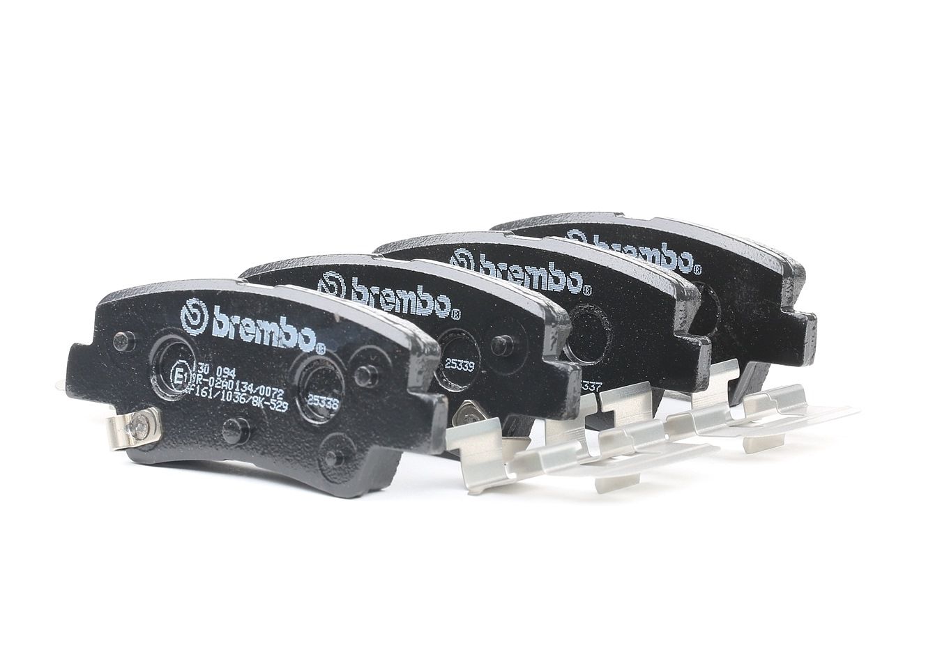 25337 BREMBO with acoustic wear warning, with accessories Height: 41mm, Width: 100mm, Thickness: 16mm Brake pads P 30 094 buy