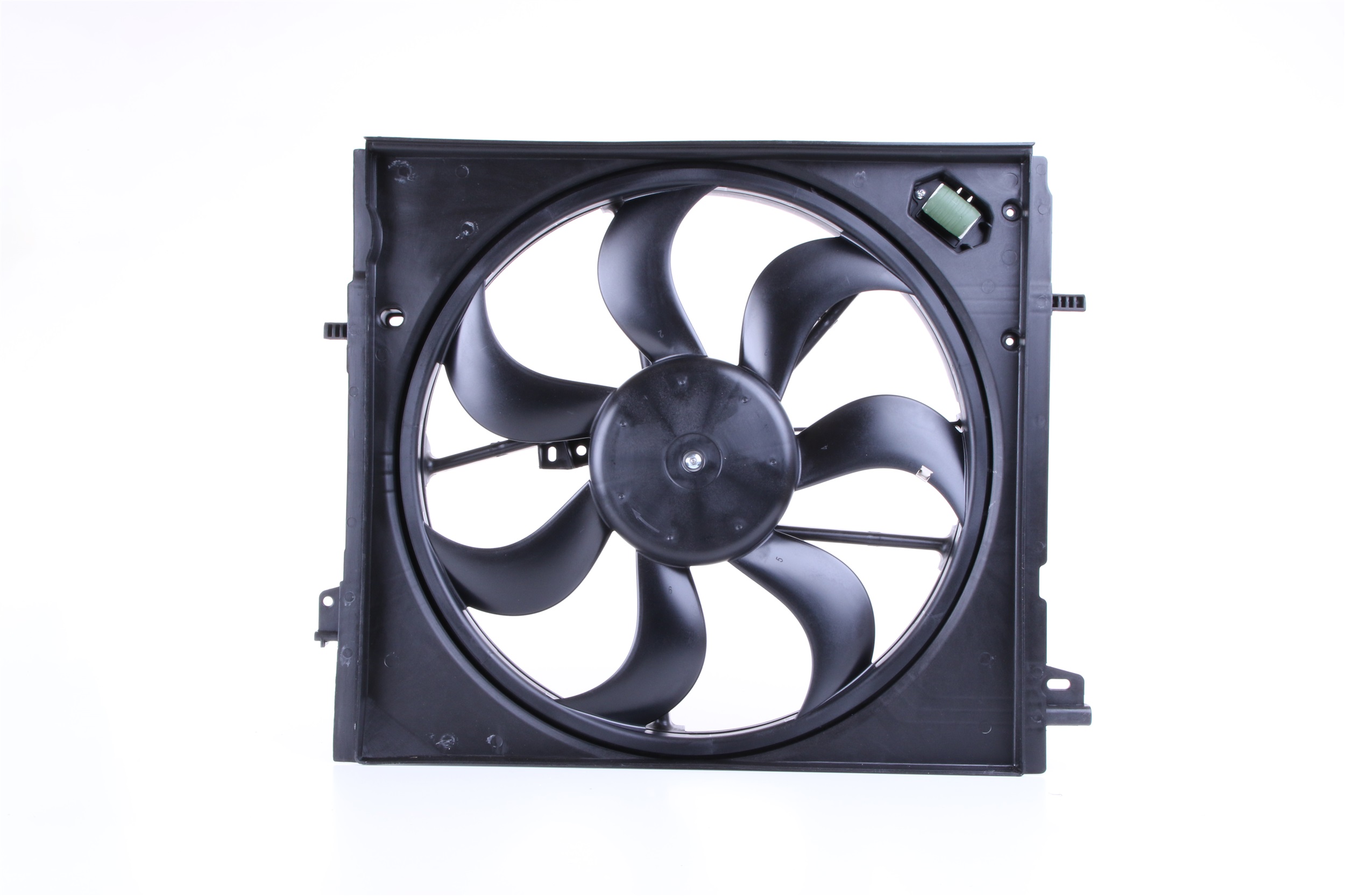 NISSENS 85946 Kühlerlüfter Ø: 475 mm, 12V, mit Kühlerlüfterrahmen (Zarge), ohne Widerstand, mit Widerstand, ohne Steuergerät