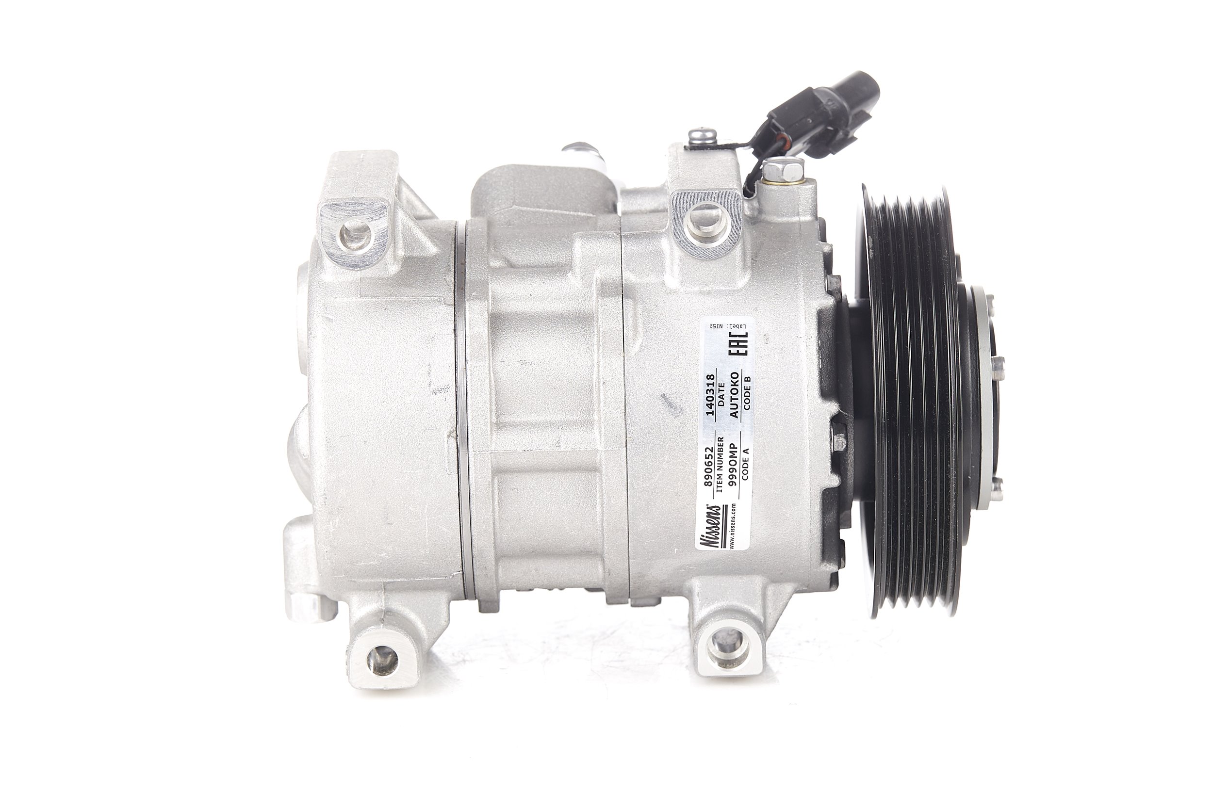 NISSENS 890652 Compresor, aire acondicionado DVE9, PAG 46 YF, R134a, R1234yf, sin diodo