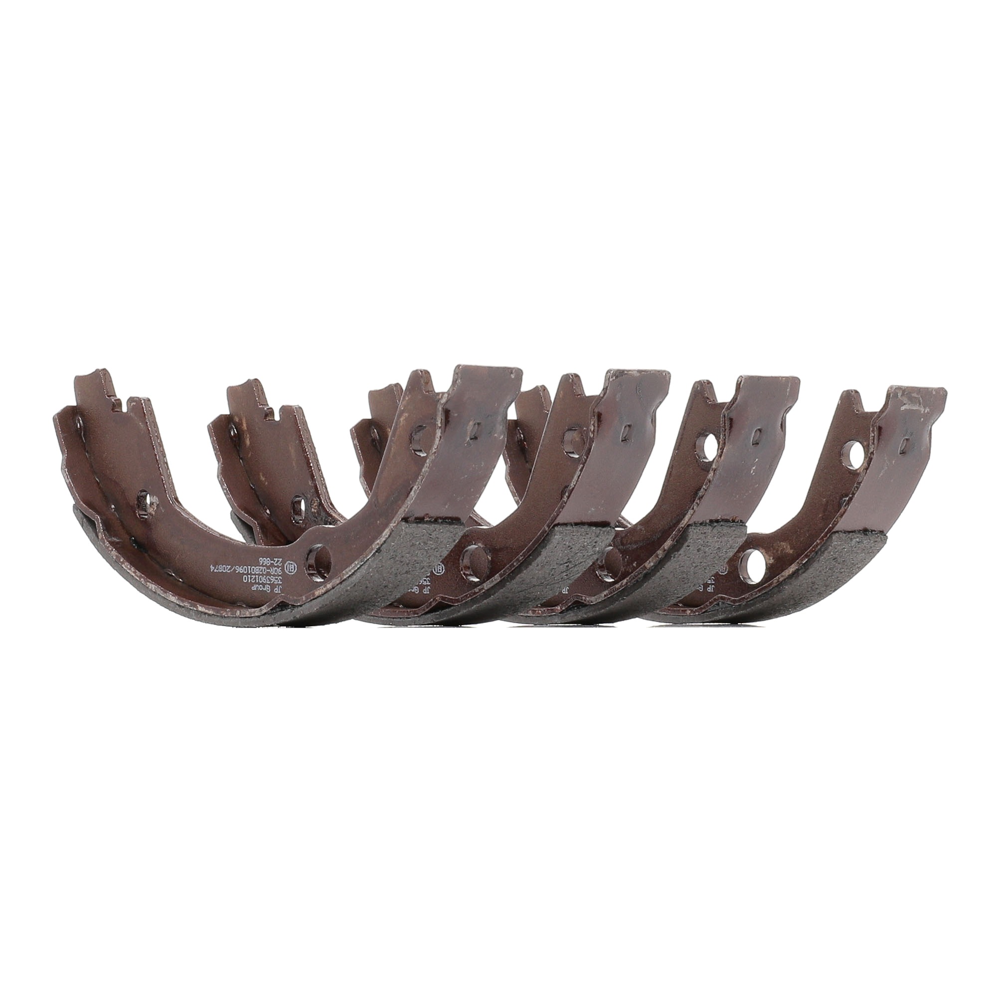 JP GROUP 3563901210 Brake Shoe Set Rear Axle, 167 x 27 mm, without lever