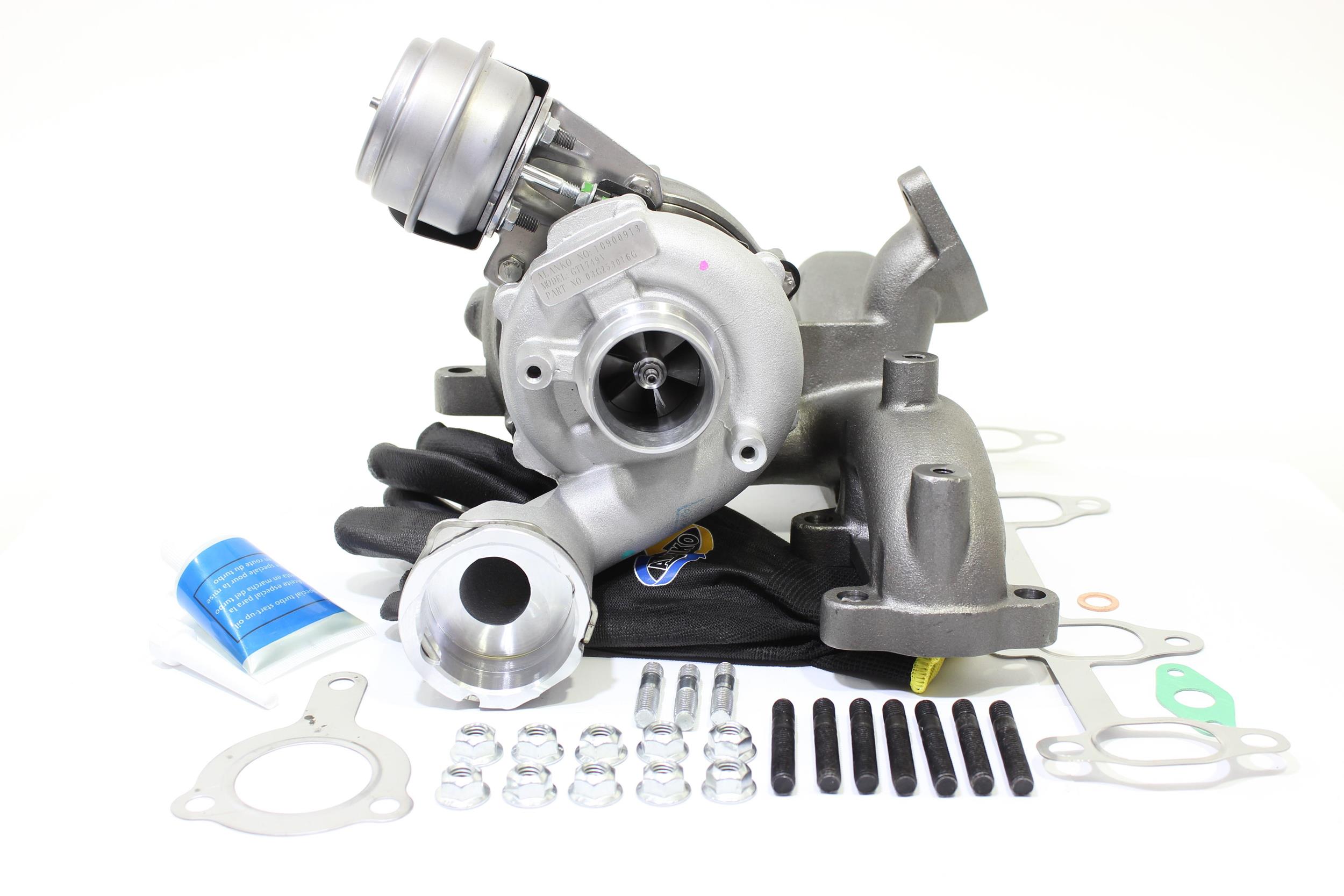 10900737 ALANKO Turbo de geometria variável (VTG), Diesel, arrefecido a óleo, pneumático, incl. Kit de juntas, com material de montagem/fixação Turbocompressor 10900913 comprar económica
