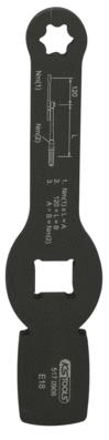 KS TOOLS Spanner Size: E18, Chrome Vanadium Steel Slogging Ring Wrench 517.0908 buy