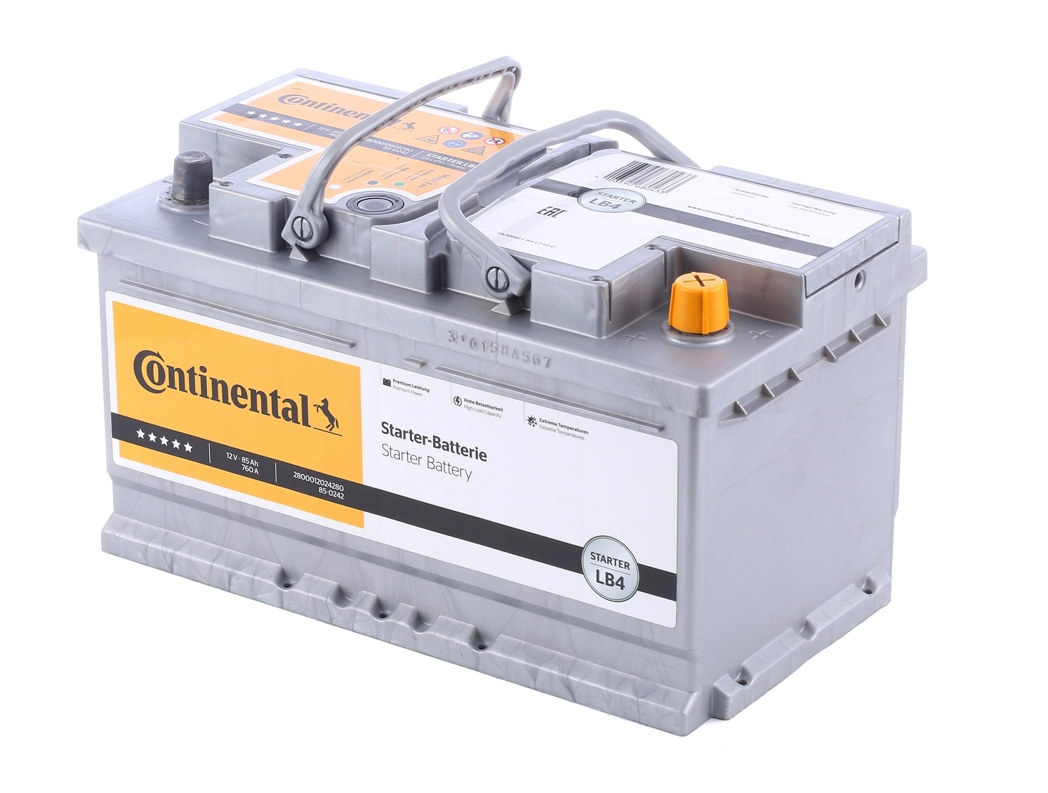 Original 2800012024280 Continental Batterie SKODA