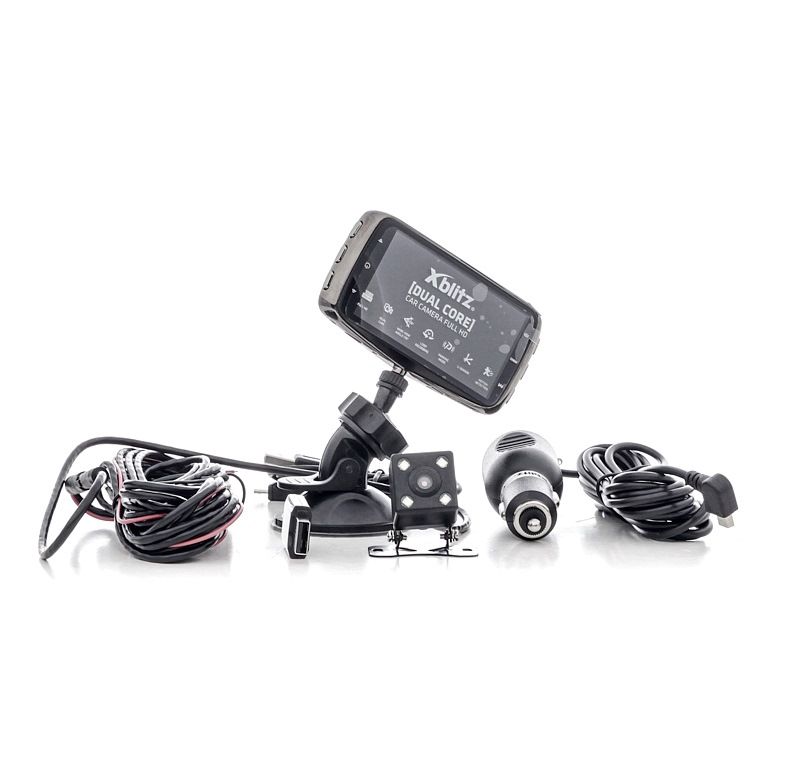Dash cam auto con batteria ricaricabile XBLITZ DUALCORE