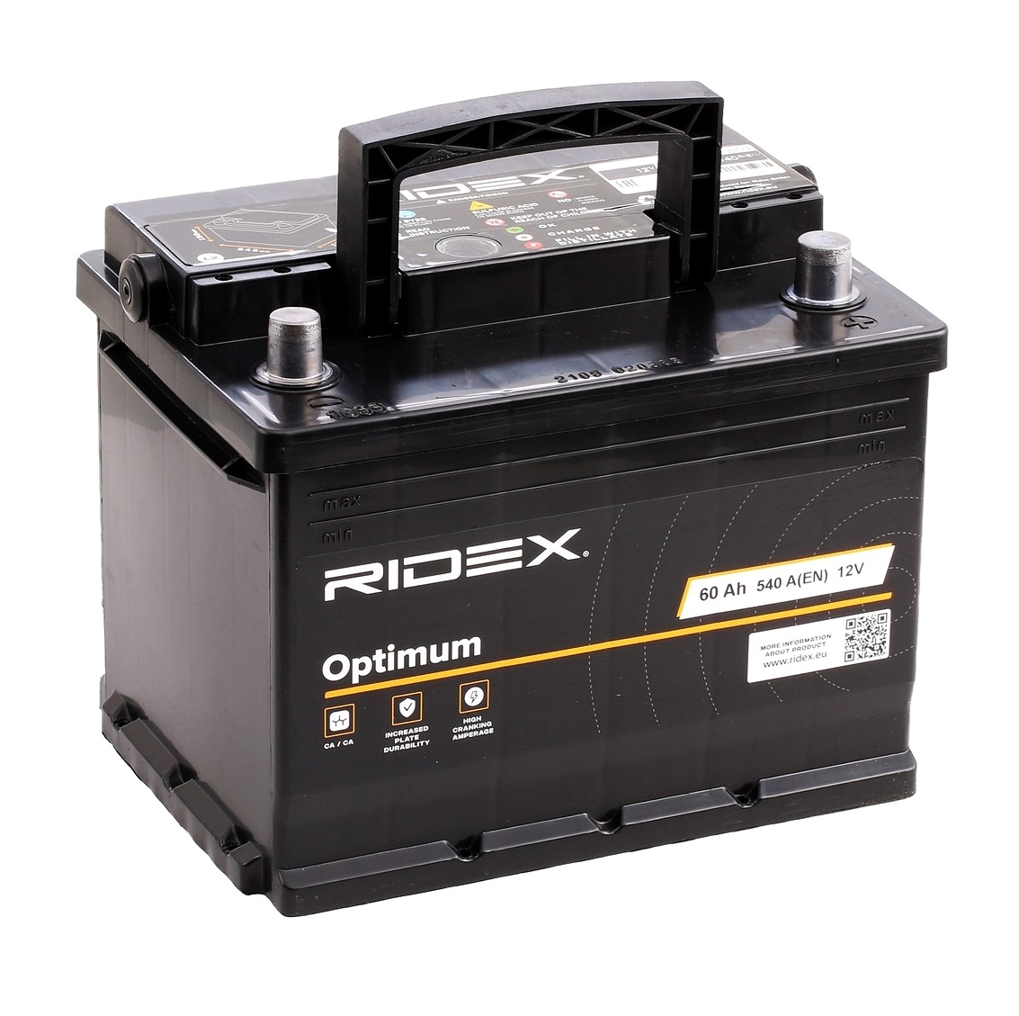 Buy Car battery RIDEX 1S0003 Cold-test Current, EN: 540A, Voltage: 12V