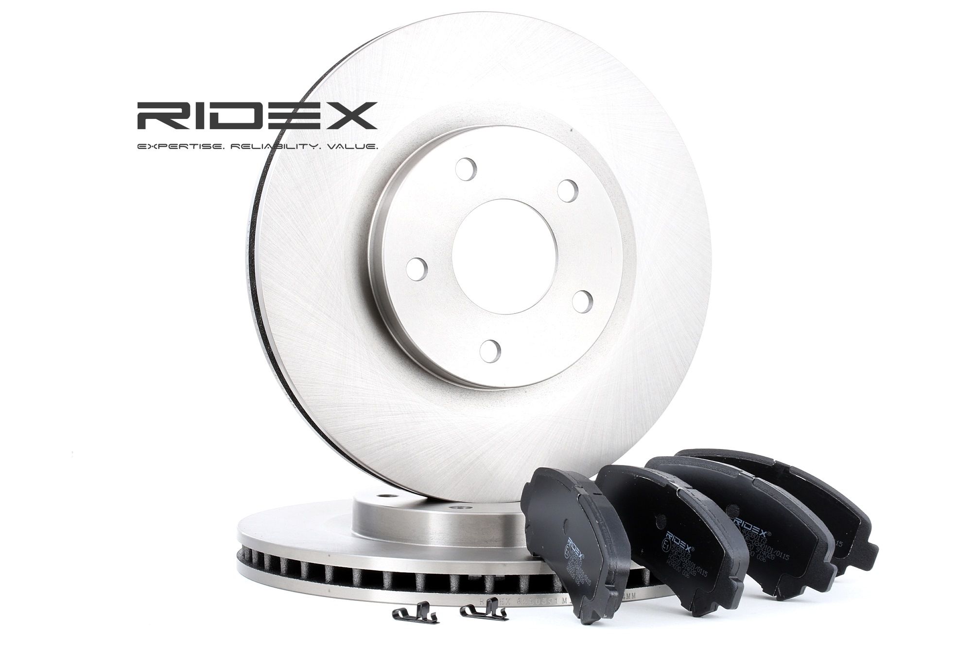RIDEX 3405B0122 Original NISSAN X-TRAIL 2016 Bremsscheiben und Klötze Vorderachse, Bremsscheibenart: Belüftet, mit akustischer Verschleißwarnung