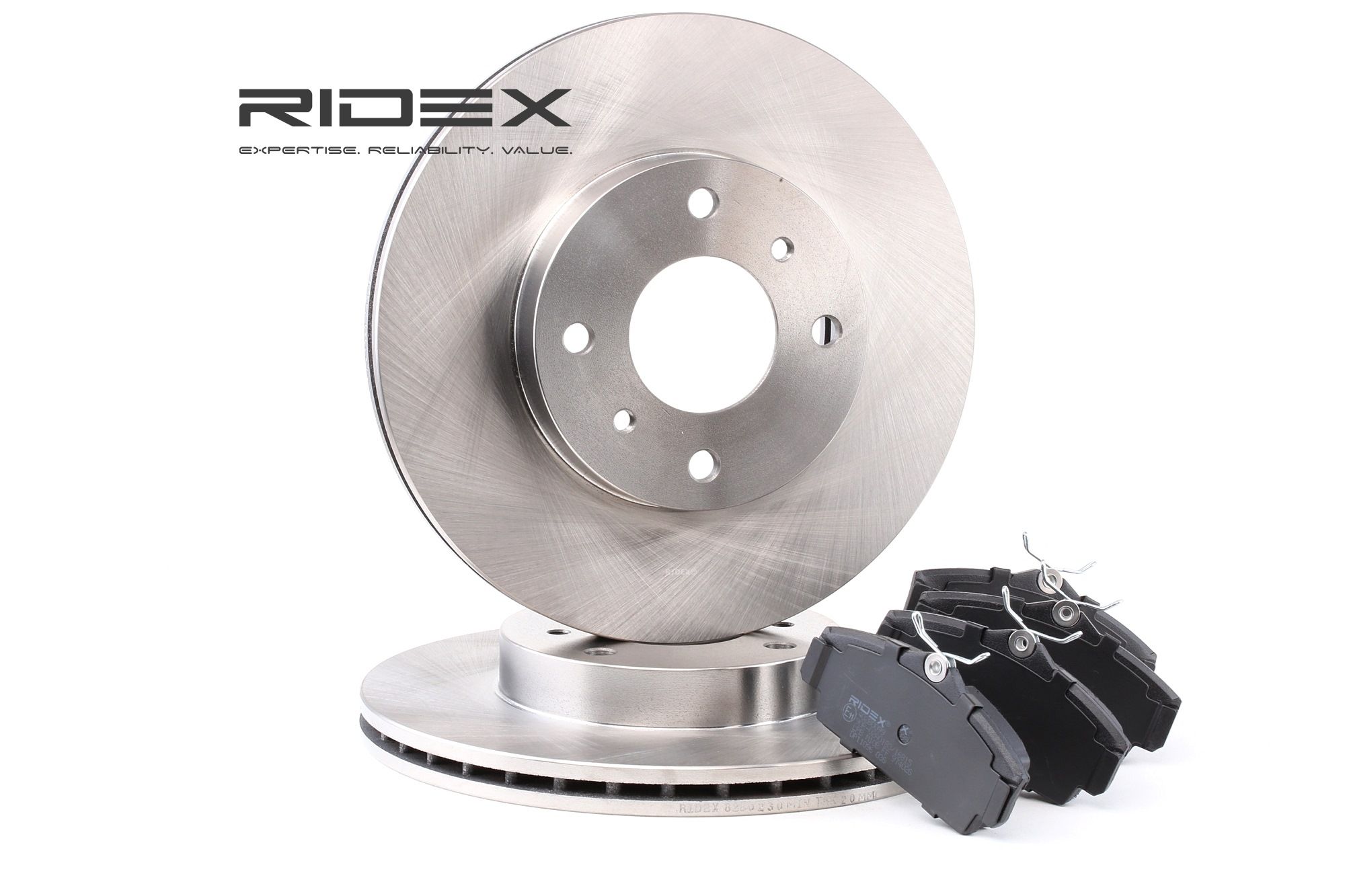 RIDEX 3405B0200 Brake discs and pads set Front Axle, Vented