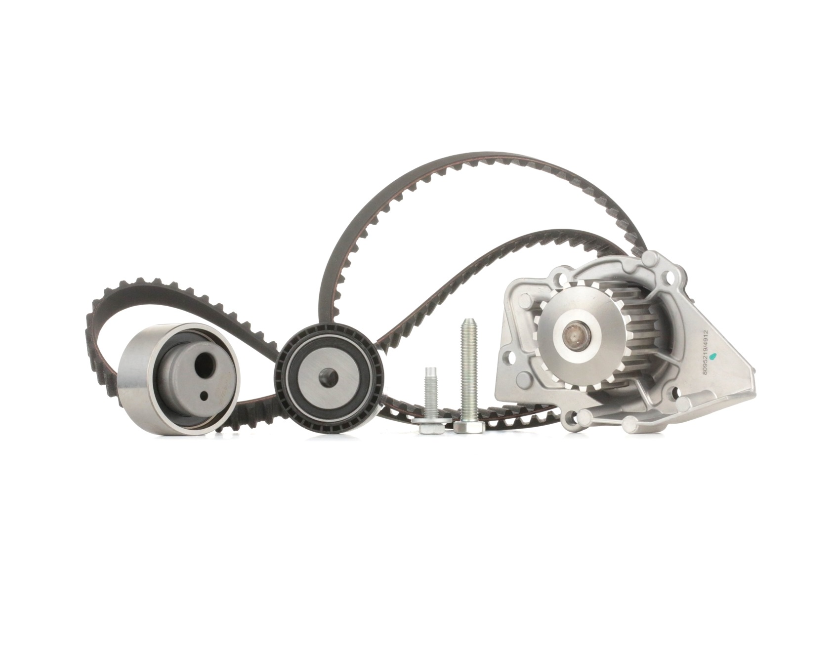 RIDEX 3096W0008 Water pump and timing belt kit with water pump, with screw, Number of Teeth: 141 L: 1343 mm, Width: 25,4 mm, for timing belt drive