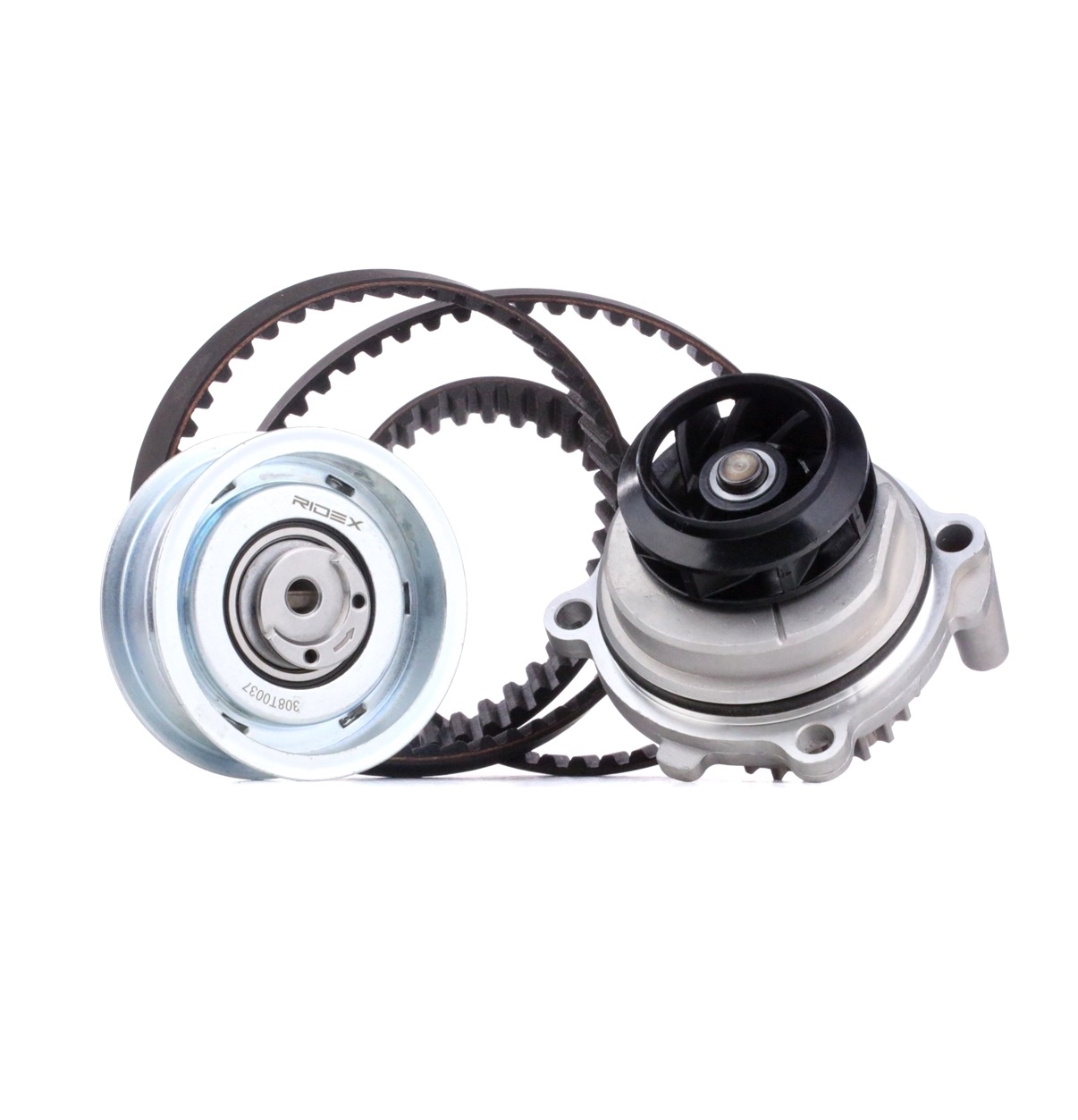 RIDEX 3096W0010 Water pump and timing belt kit with water pump, Number of Teeth: 138, Width: 23 mm, with rounded tooth profile