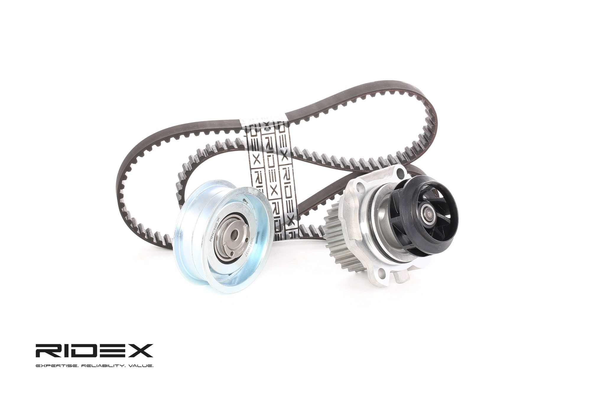 RIDEX 3096W0097 Timing belt kit with water pump VW Transporter T5 2.0 115 hp Petrol 2014 price