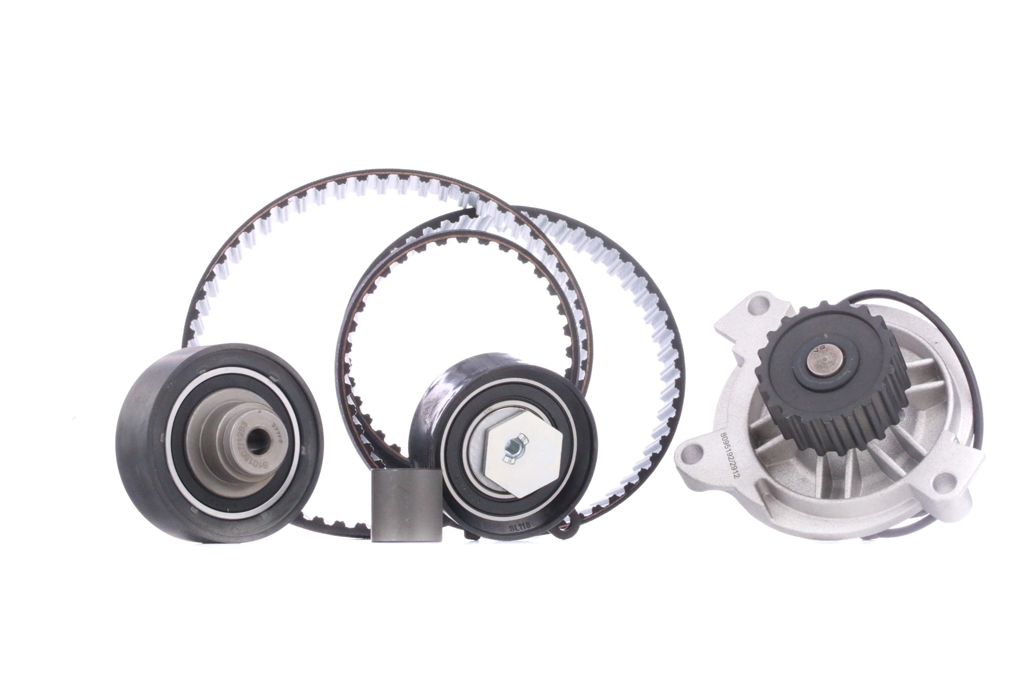 RIDEX 3096W0130 Water pump and timing belt kit with water pump, Number of Teeth: 141, with rounded tooth profile