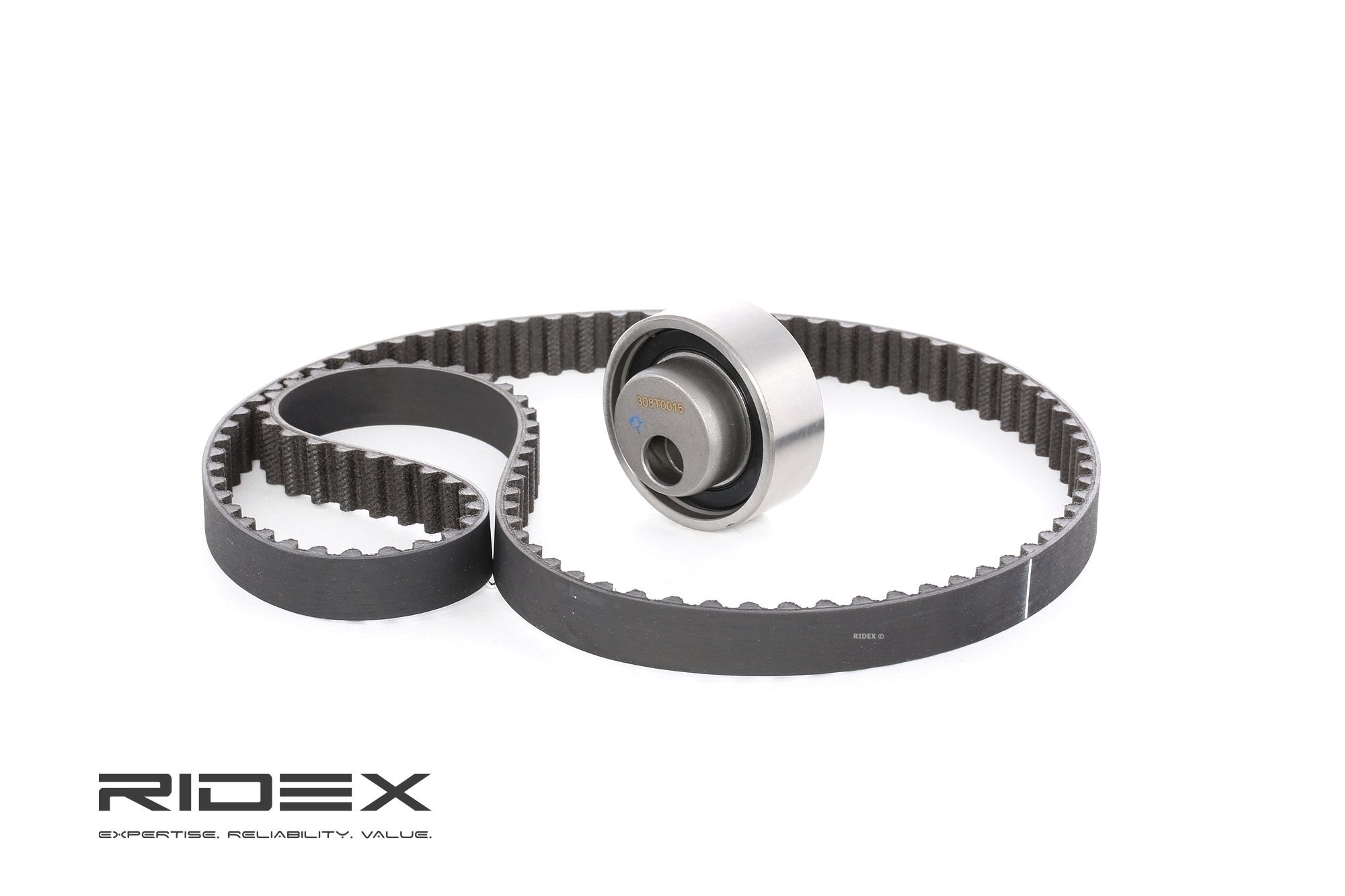 RIDEX 307T0058 Timing belt kit Number of Teeth: 104, with rounded tooth profile