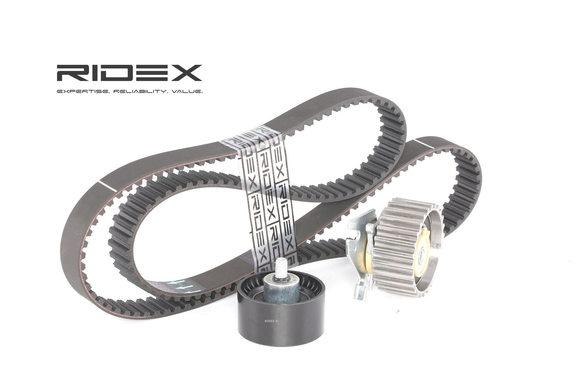 RIDEX 307T0138 Timing belt kit Number of Teeth: 163, with rounded tooth profile