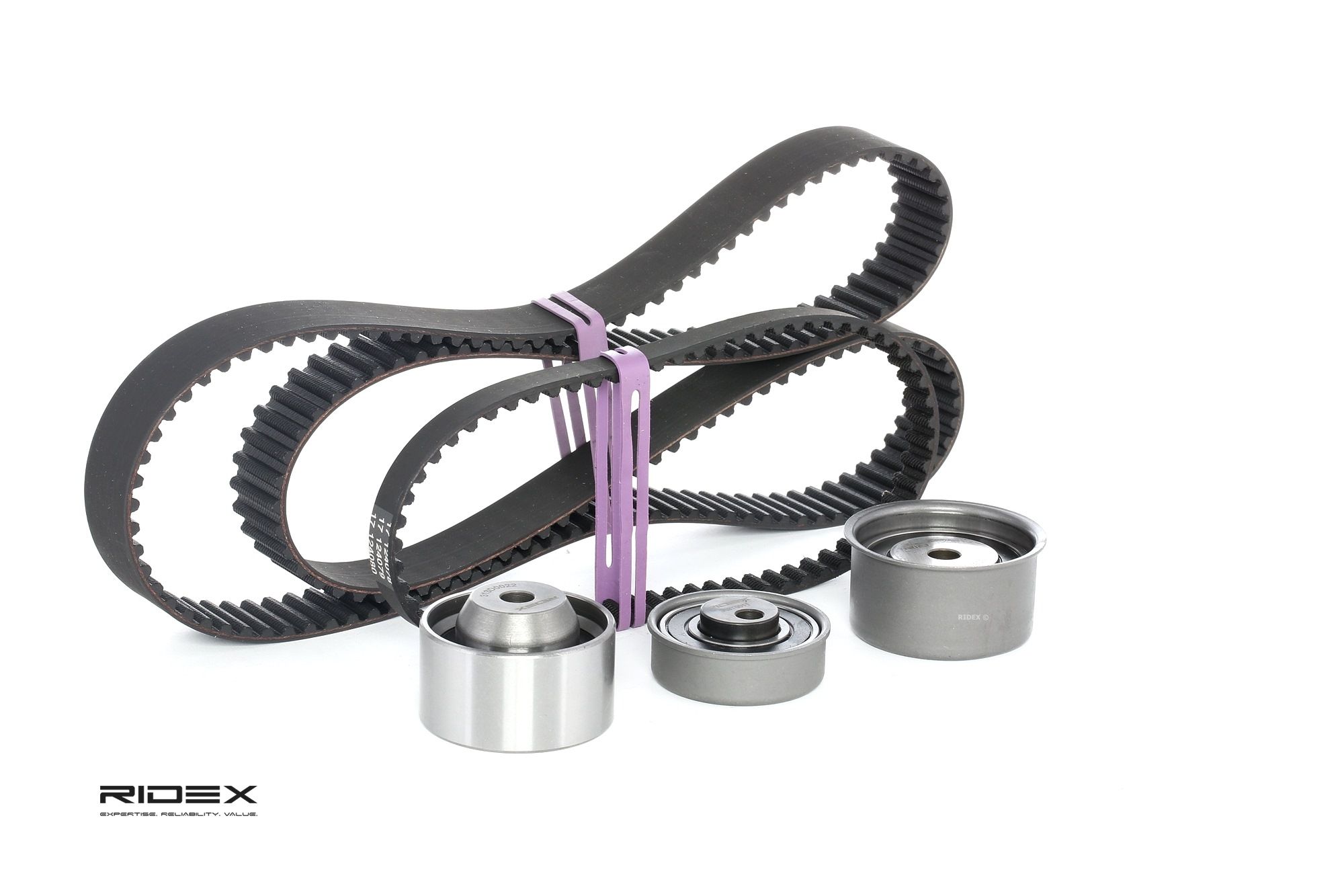RIDEX 307T0218 Timing belt kit Number of Teeth 1: 173, with rounded tooth profile