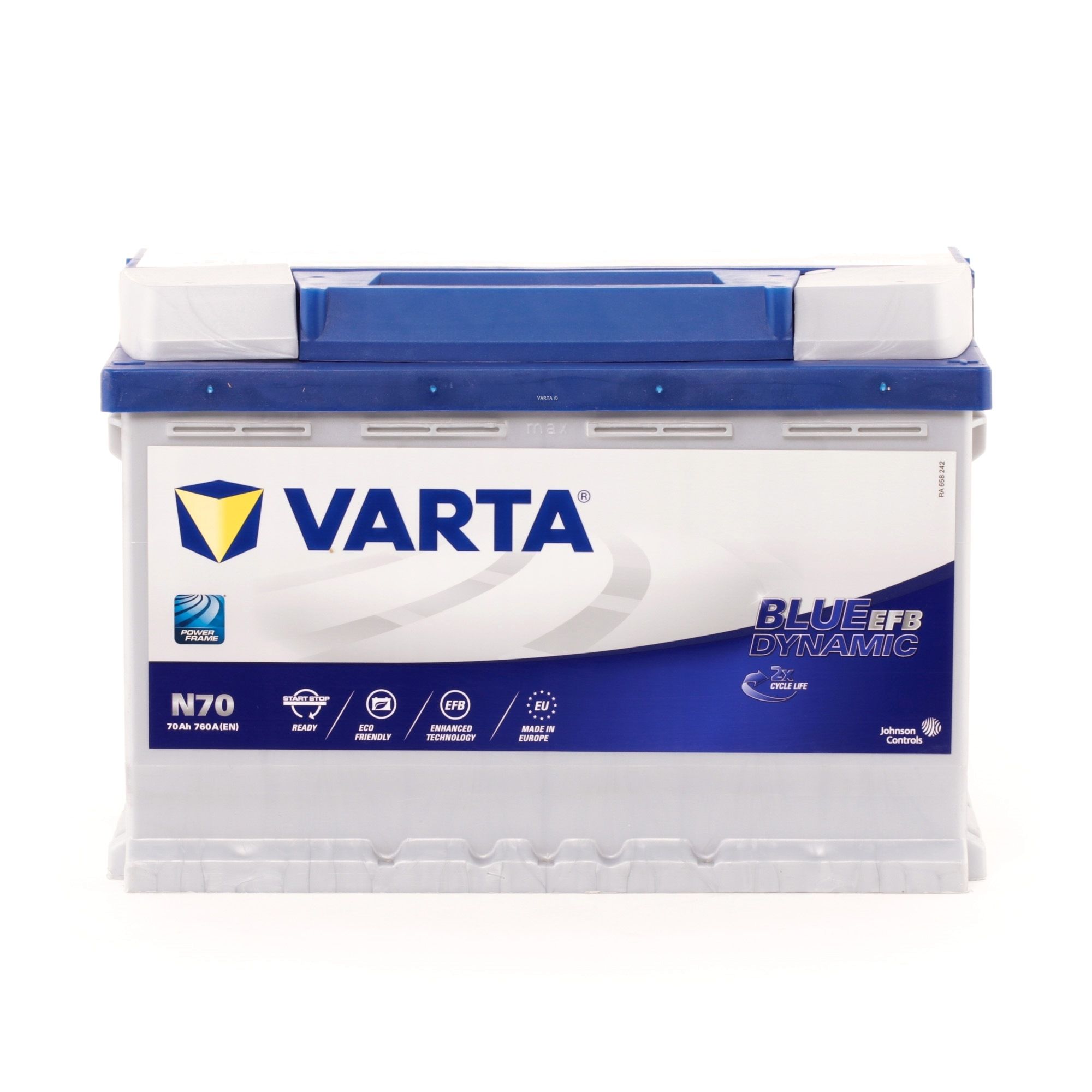 VARTA BLUE dynamic 570500076D842 Bilbatteri 12V 70Ah 760A B13 EFB-batteri