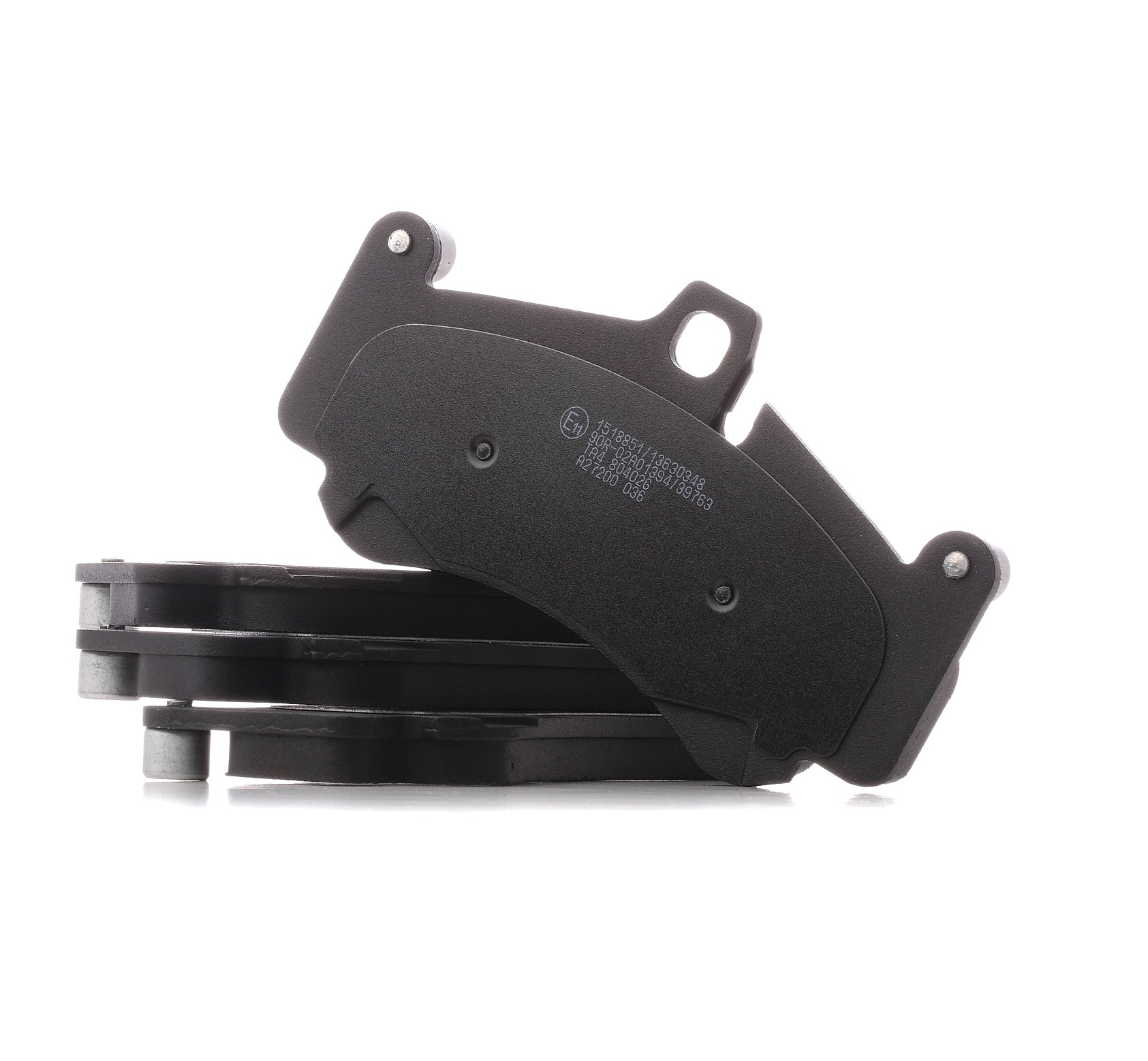 402B0943 RIDEX Brake pad set PORSCHE Front Axle, Low-Metallic, prepared for wear indicator, with anti-squeak plate