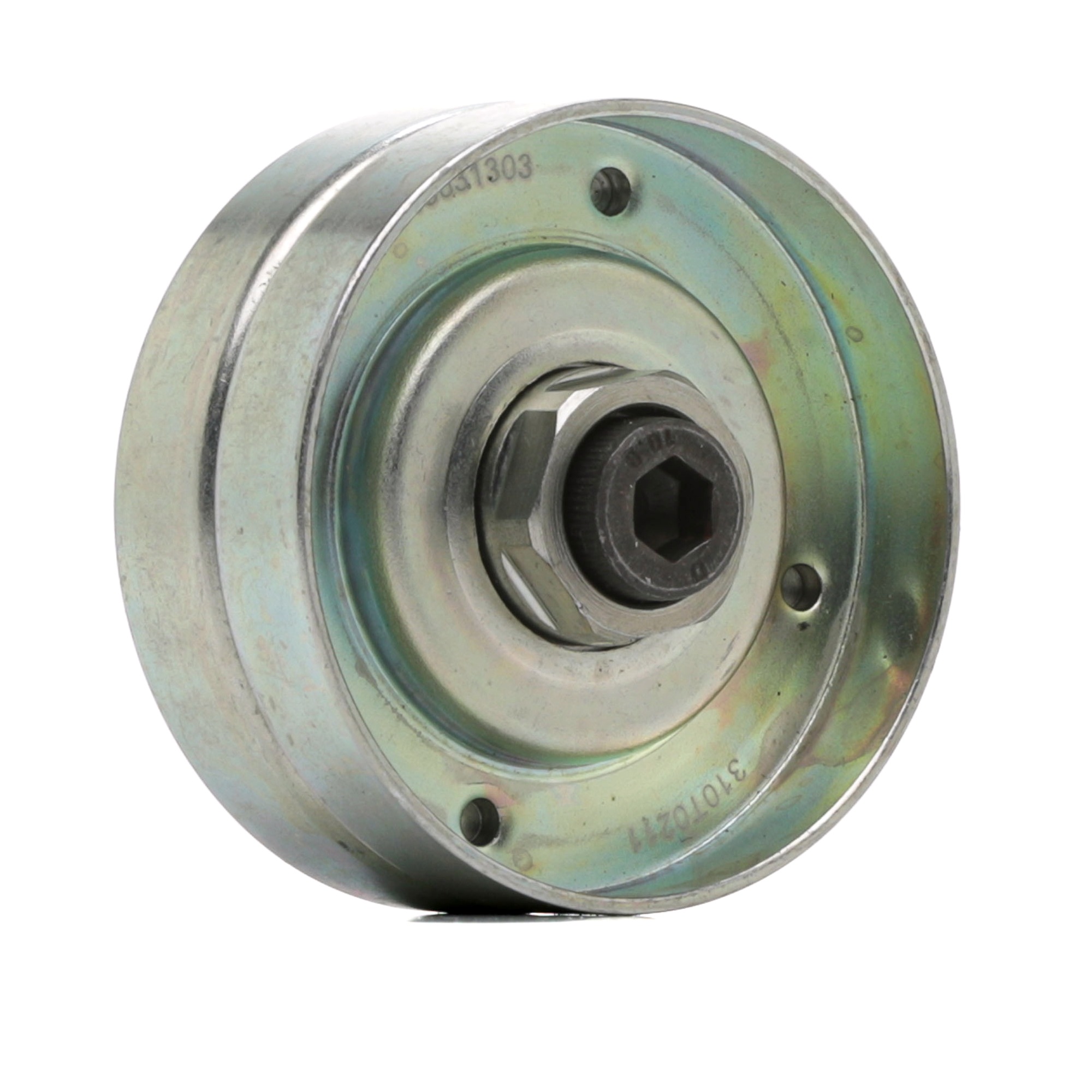 RIDEX 310T0211 Tensioner pulley with fastening/mounting material, with screw, with nut