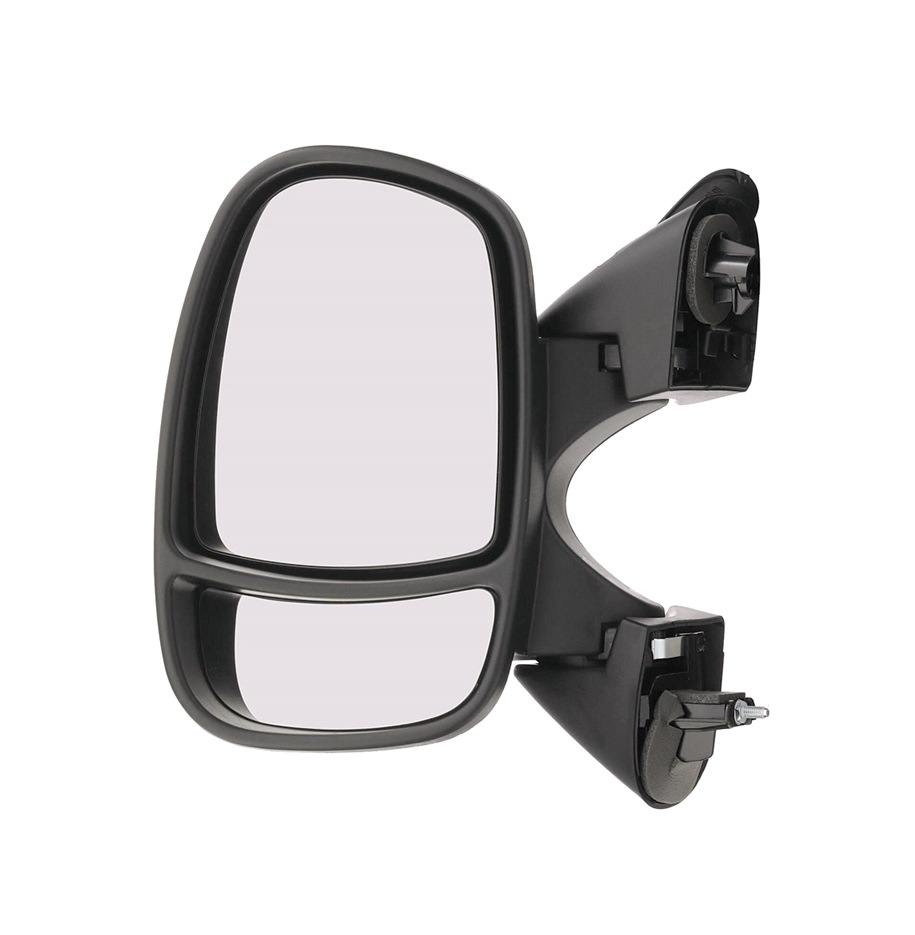 RIDEX 50O0317 Wing mirror Left, black, for manual mirror adjustment, Convex, Short mirror arm, with wide angle mirror