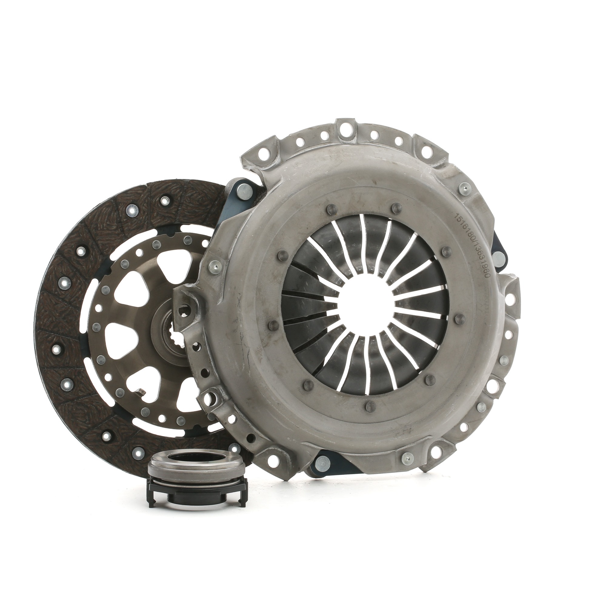 RIDEX 479C0166 Clutch kit for engines with dual-mass flywheel, three-piece, with clutch pressure plate, with clutch disc, with clutch release bearing, 220mm