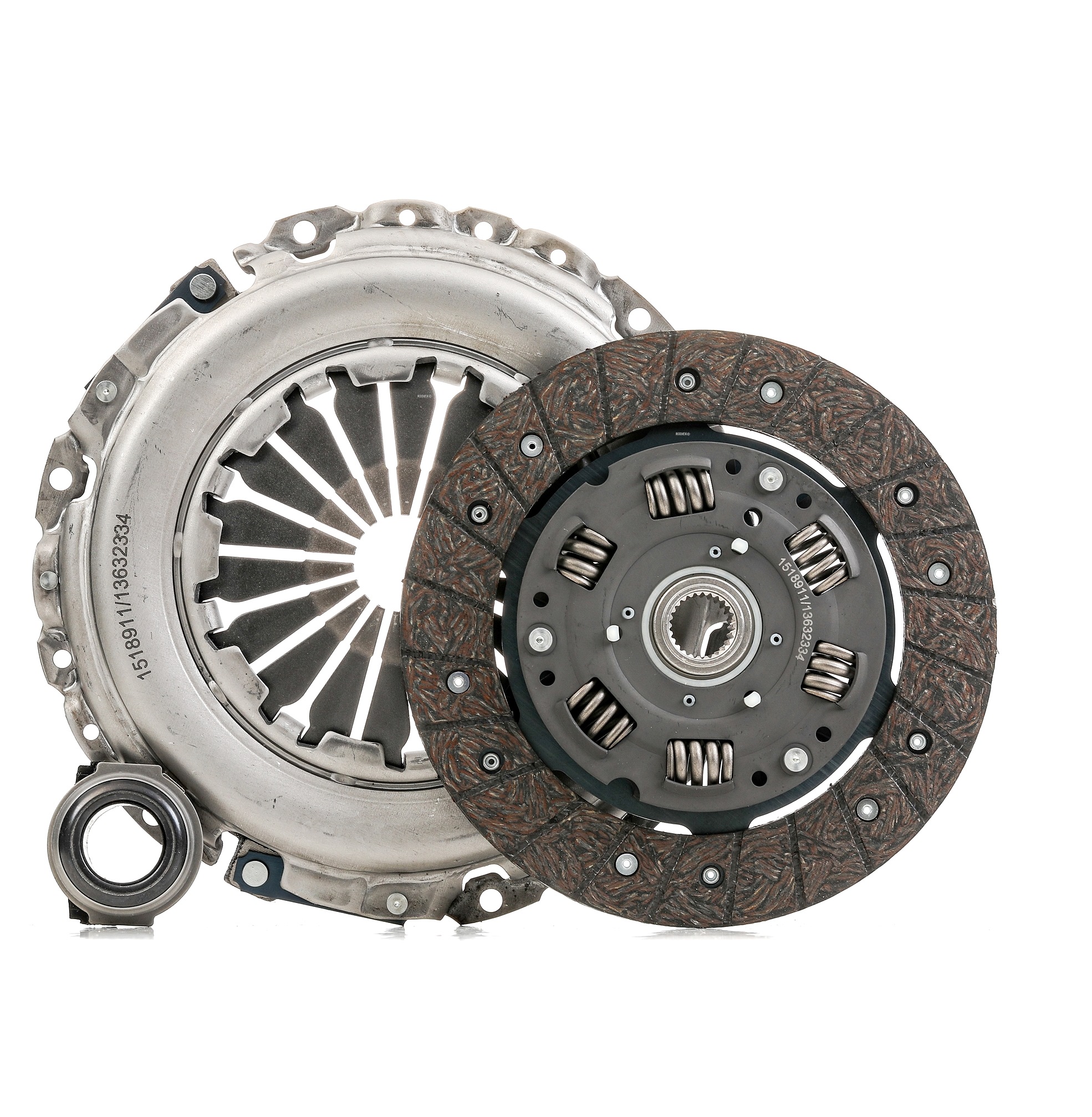 RIDEX 479C0199 Clutch kit three-piece, with clutch release bearing, with clutch disc, 220mm
