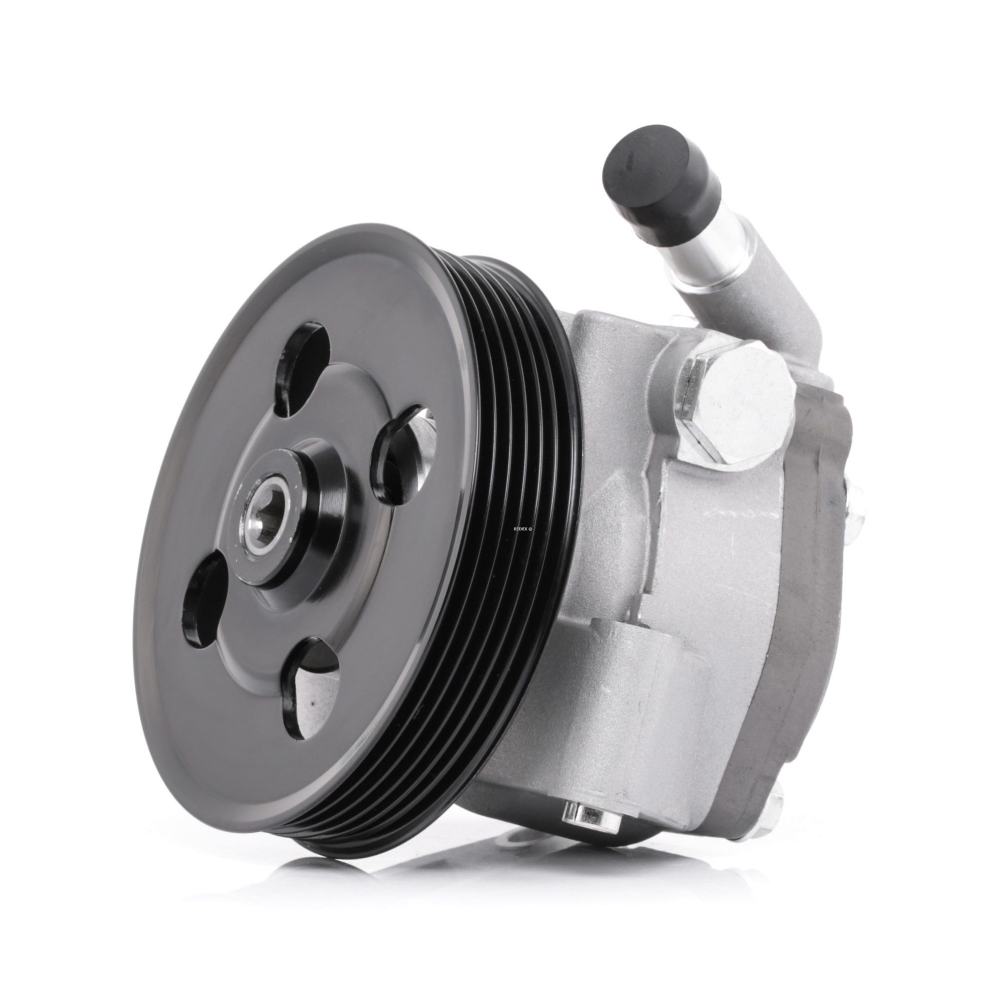 RIDEX 12H0126 Power steering pump Hydraulic, 110 bar, Number of ribs: 6, Belt Pulley Ø: 122 mm, 80 l/h