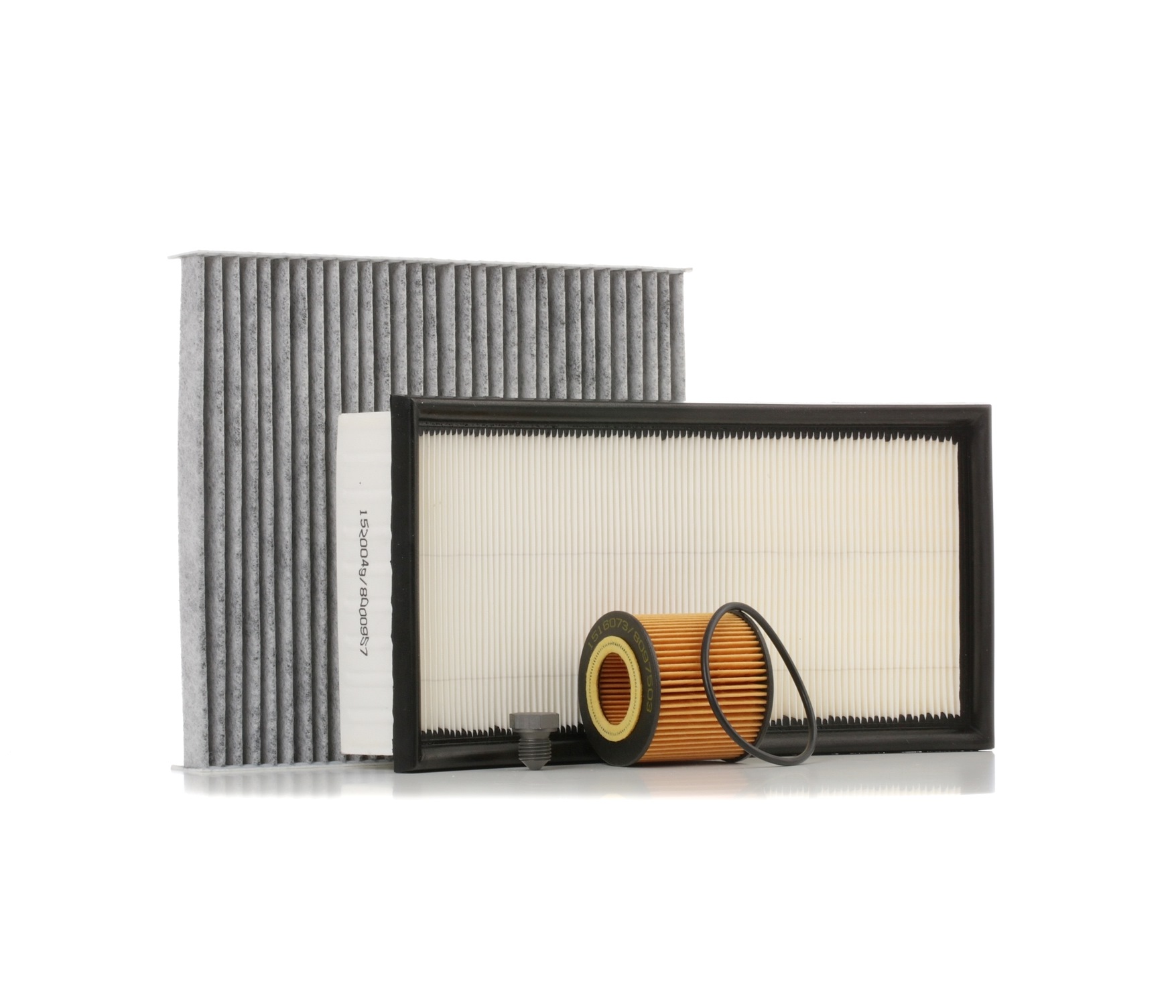 RIDEX 4055F0049 Filterset 3 filters, 1 oliecarterplug, Meerdelig