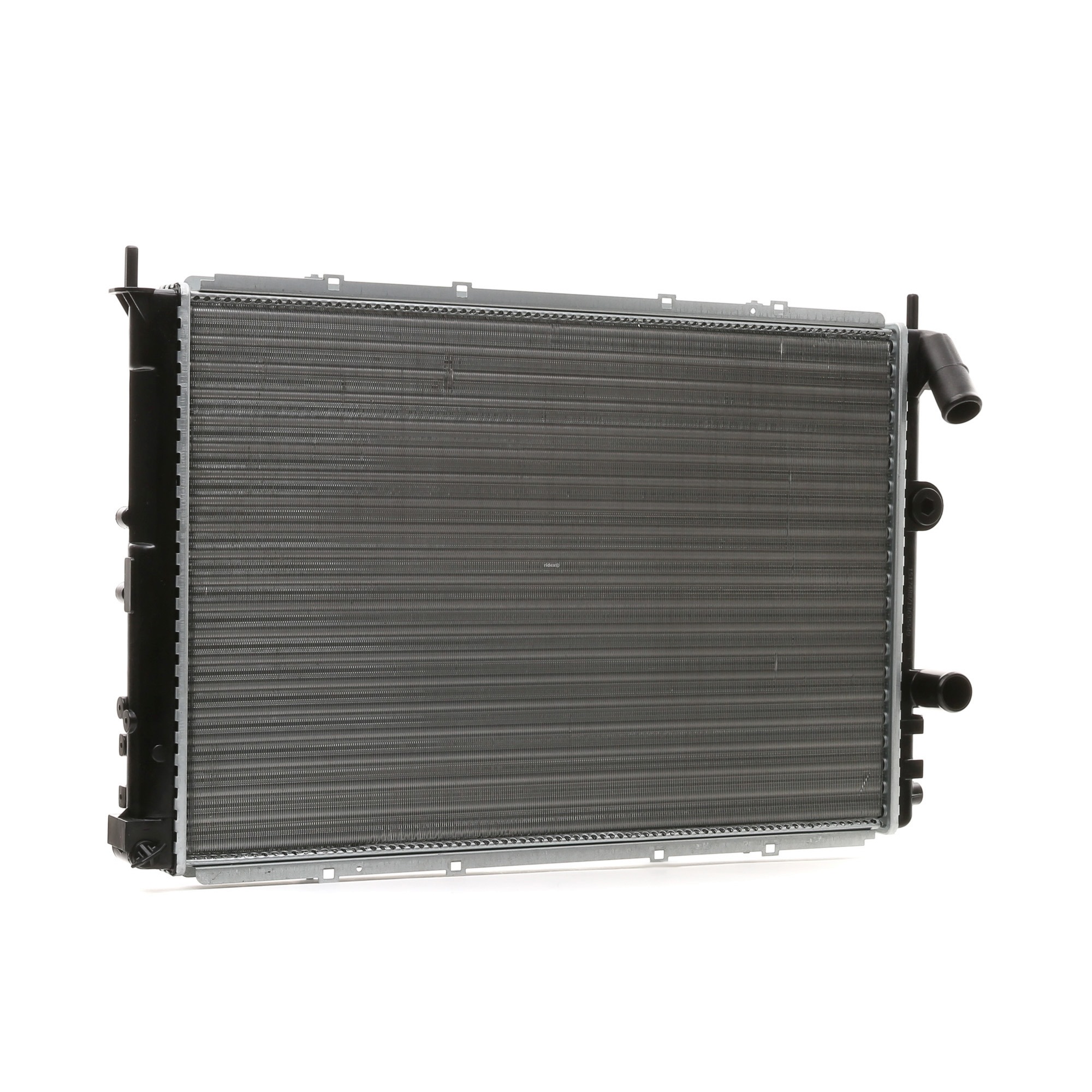 RIDEX 470R0750 Engine radiator Aluminium, Plastic, for vehicles with air conditioning, for vehicles with/without air conditioning, Manual Transmission