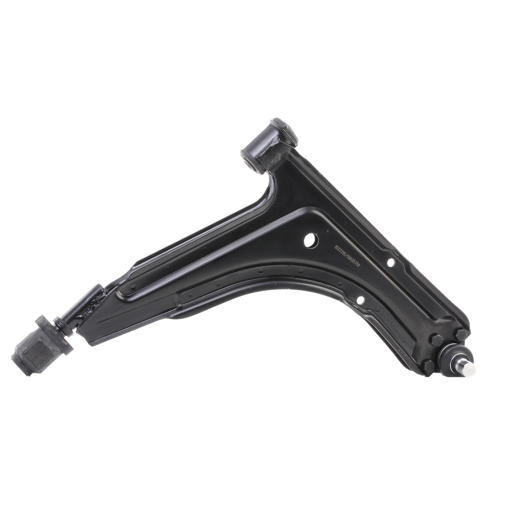 RIDEX 273C0937 Suspension arm with ball joint, with rubber mount, Front Axle Right, Control Arm, Steel, Sheet Steel, Cone Size: 17 mm