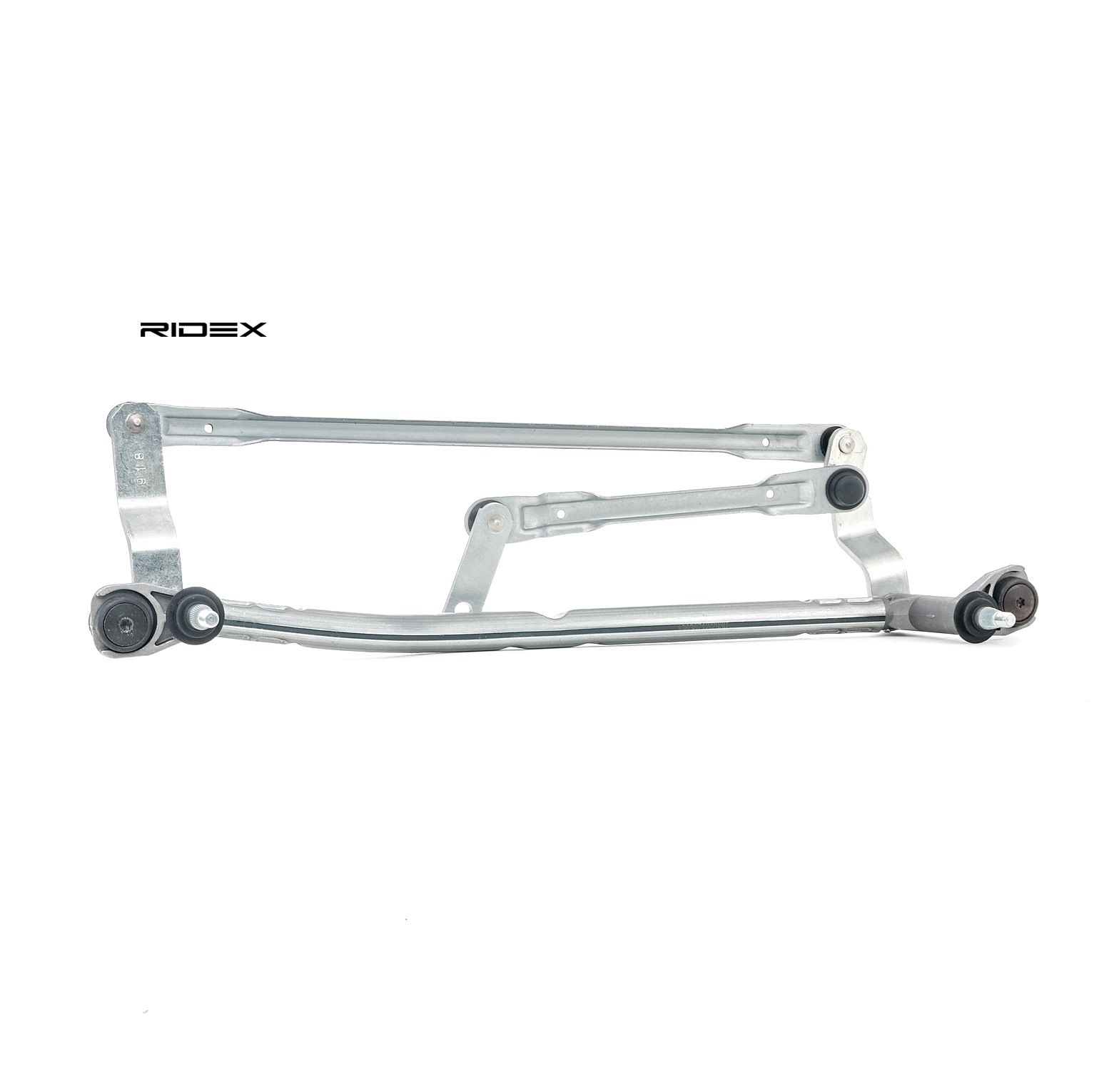 300W0036 RIDEX Windscreen wiper linkage VW for left-hand drive vehicles, Front, without electric motor