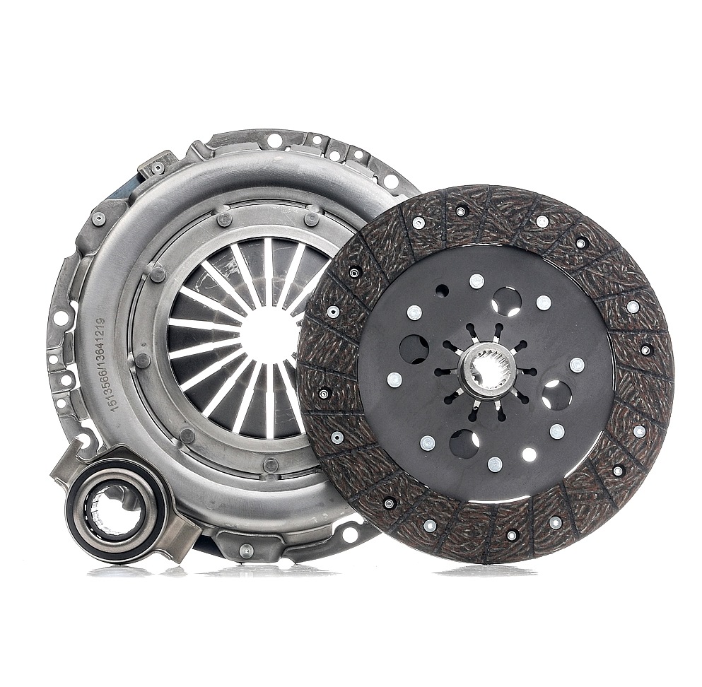 RIDEX 479C0164 Clutch kit for engines with dual-mass flywheel, three-piece, with clutch pressure plate, with clutch disc, with clutch release bearing, Check and replace dual-mass flywheel if necessary., 230mm