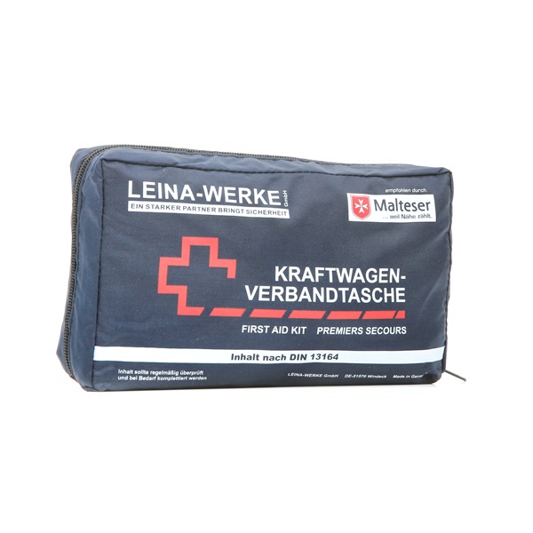 REF 11009 Kit pronto soccorso auto DIN 13164 LEINA-WERKE