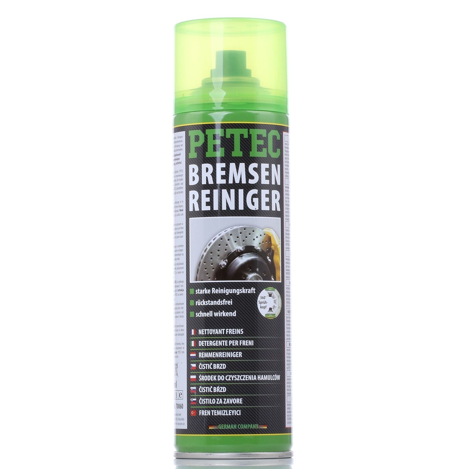 PETEC 70060 Brake cleaner aerosol, Capacity: 500ml, Colourless