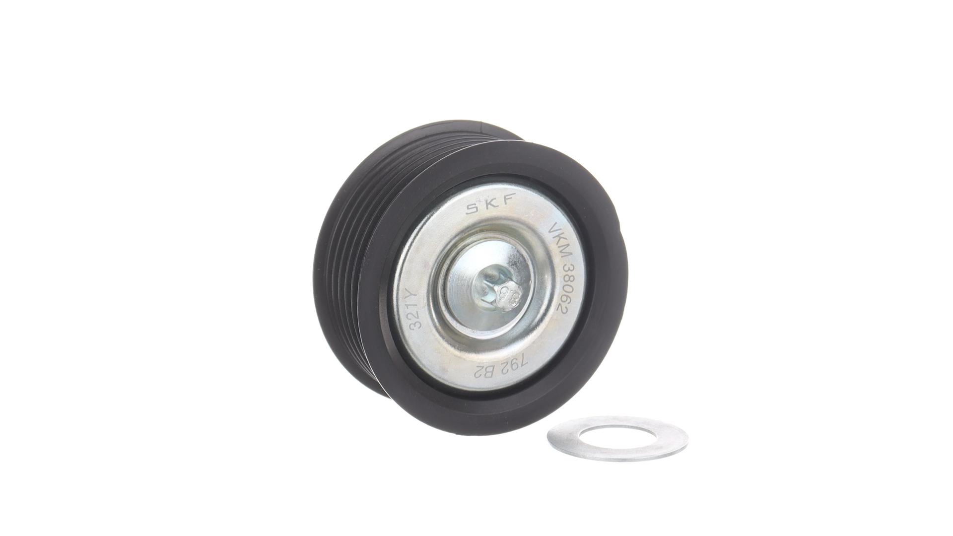 SKF VKM 38062 Deflection / guide pulley, V-ribbed belt with fastening material