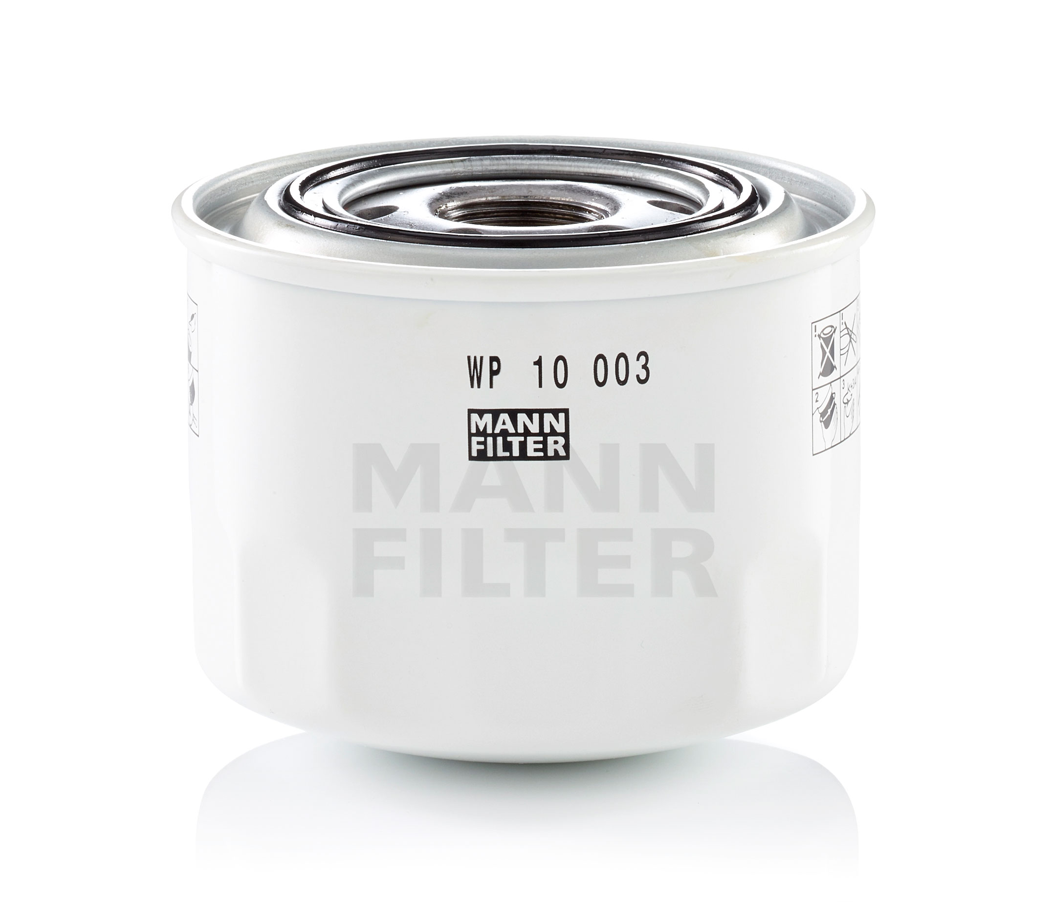 MANN-FILTER WP 10 003 Eļļas filtrs MITSUBISHI Canter (FE3, FE4) 5.Generation Kravas auto cena
