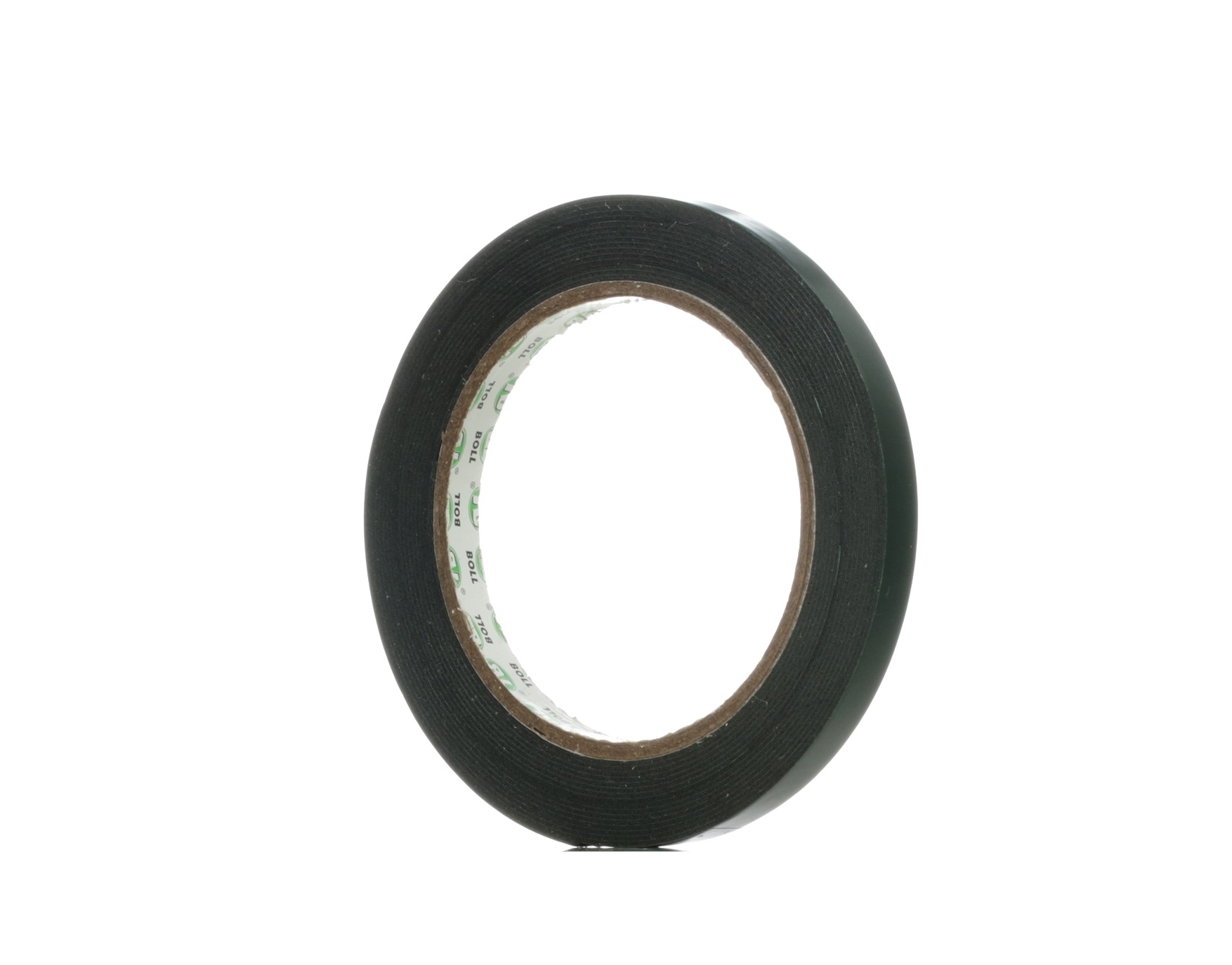 BOLL 0040066 Adhesive tape for car interior 9mm, black, Fabric film, 5m, Double-sided