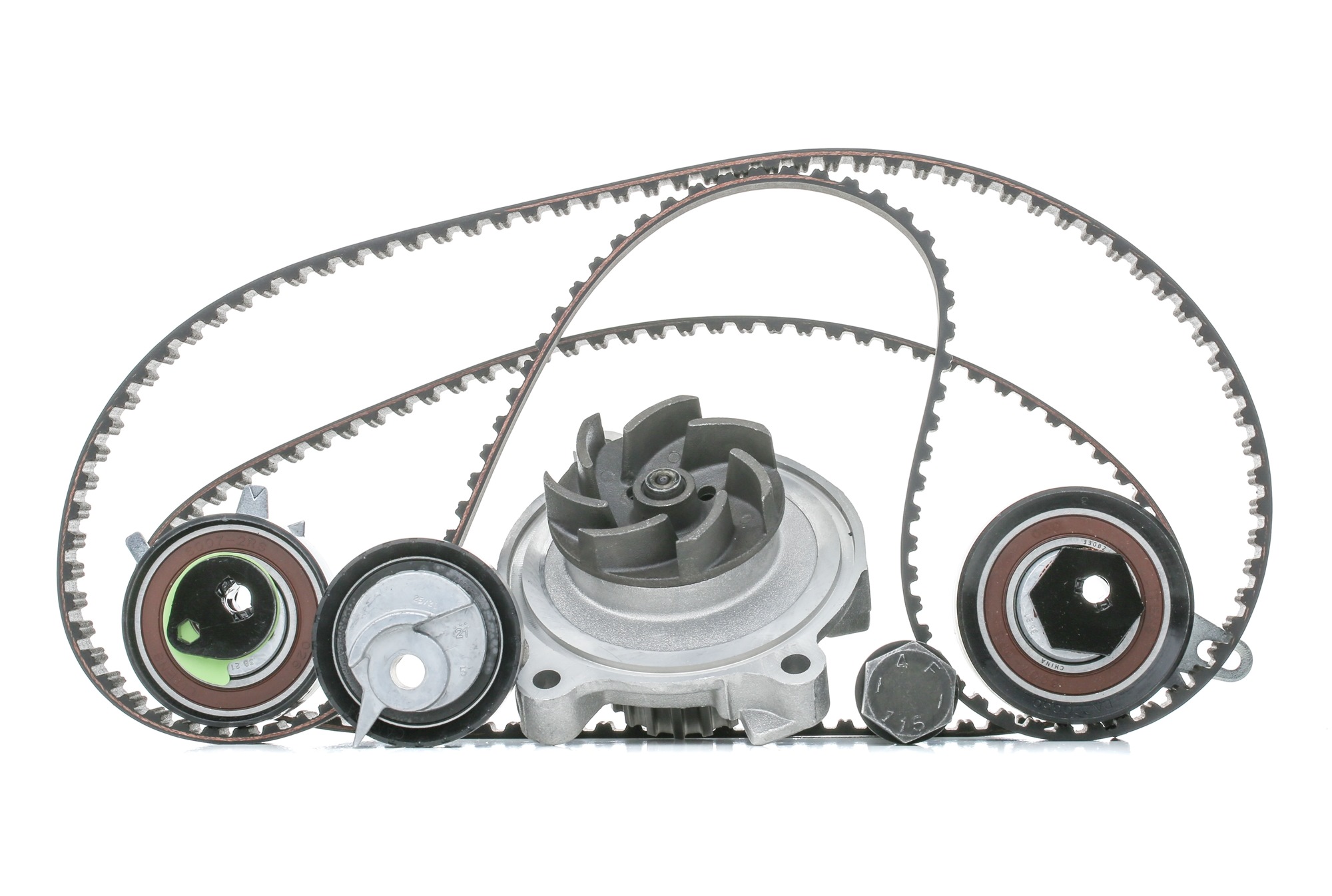 VKMC 01258-2 SKF Timing belt kit with water pump VOLVO with gaskets/seals, with studs, Width 1: 26,5 mm, with trapezoidal tooth profile, Sheet Steel