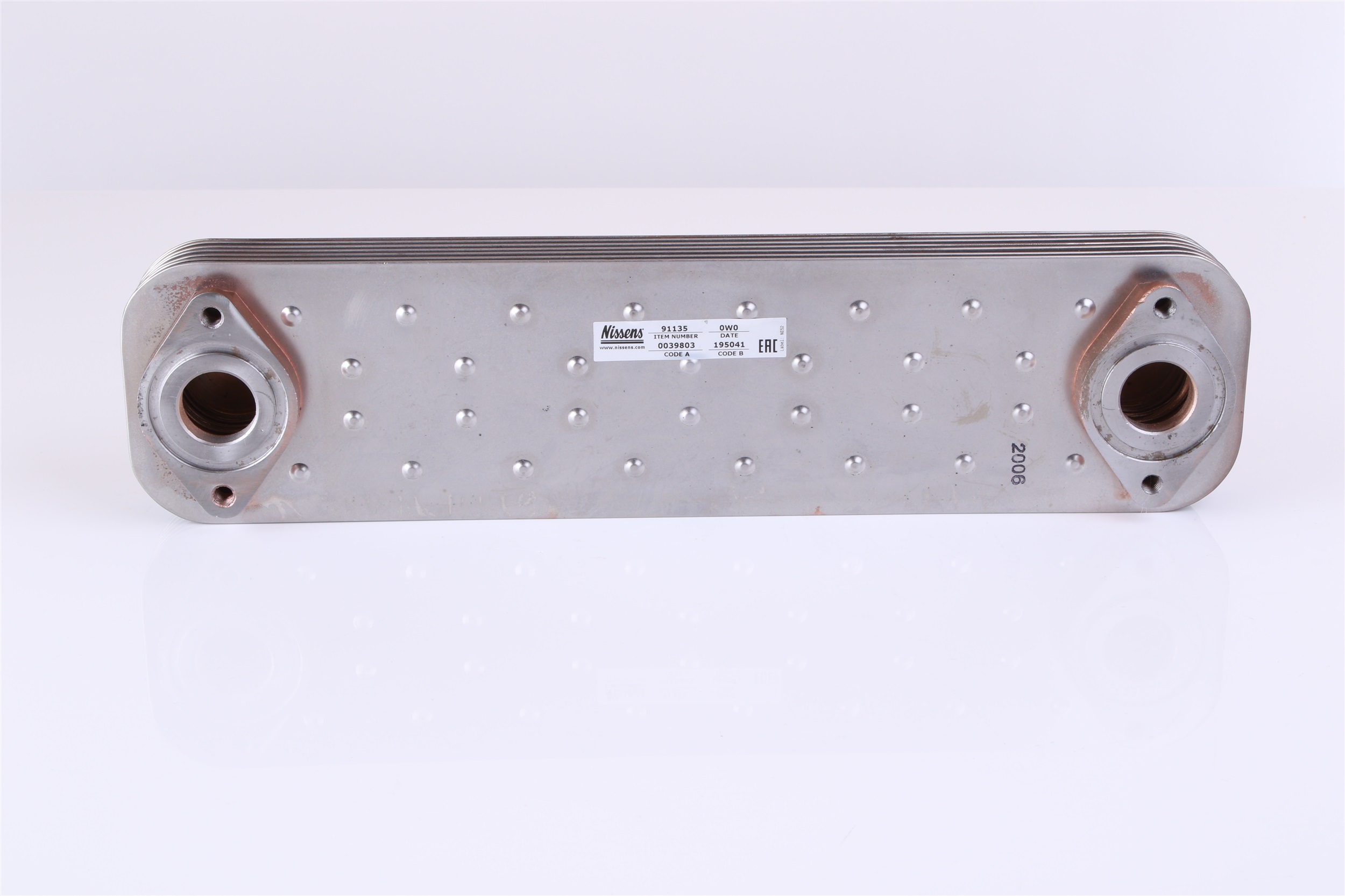 NISSENS Water-cooled , without gaskets/seals, without filter Oil cooler 91135 buy