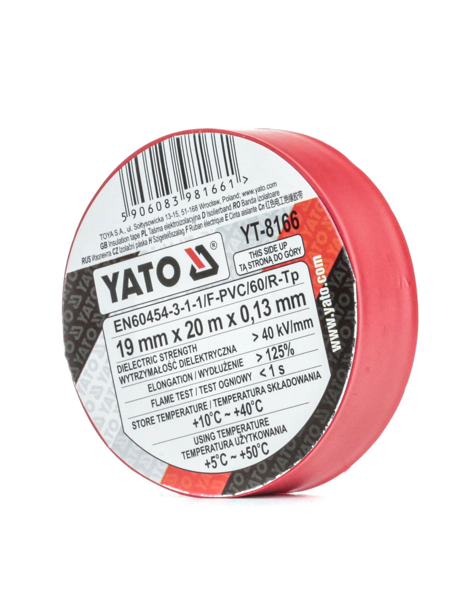 YATO 19mm, red, PVC, Fabric film, 20m, One-sided Adhesive Tape YT-8166 buy