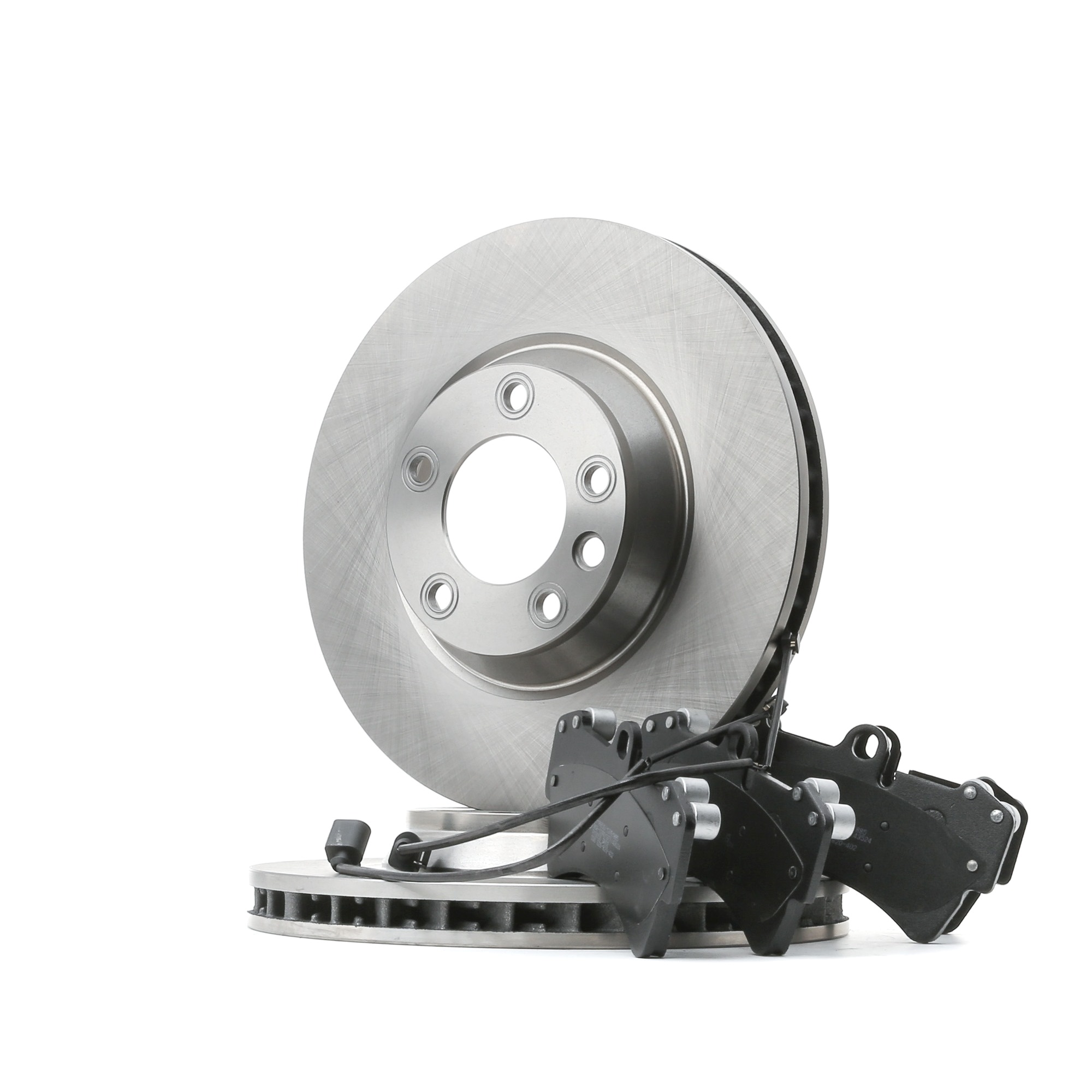 STARK SKBK-1090365 Brake discs and pads set Front Axle, Vented, with anti-squeak plate, prepared for wear indicator