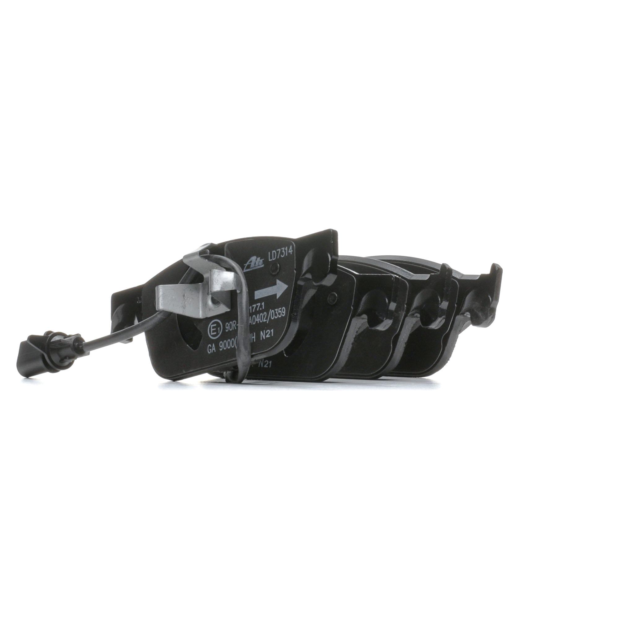 LD7314 ATE with integrated wear warning contact Height: 64,0mm, Width: 155,1mm, Thickness: 17,3mm Brake pads 13.0470-7314.2 buy