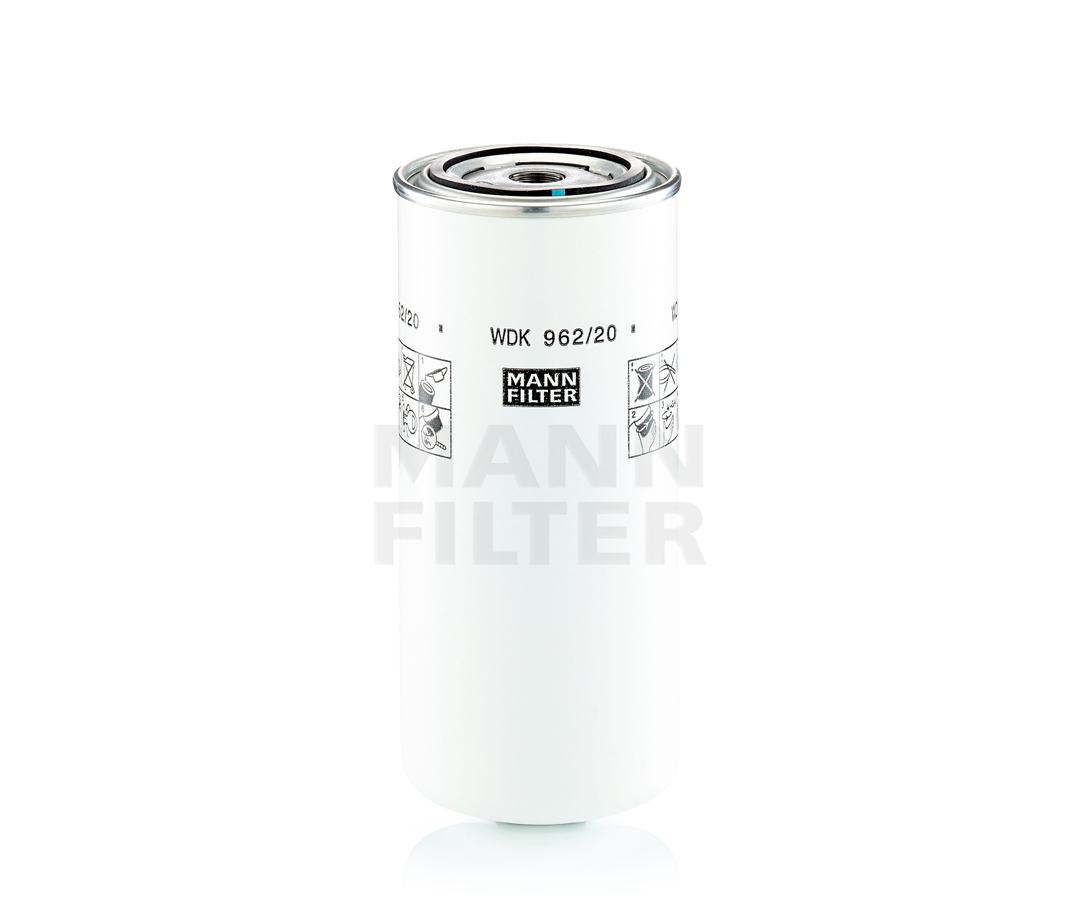 MANN-FILTER Ruuvattava suodatin, suuriin paineisiin Korkeus: 216mm Polttoainesuodatin WDK 962/20