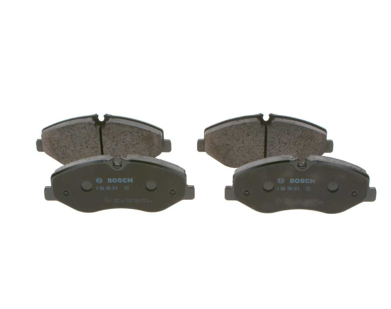 BOSCH 0 986 494 914 Brake pads MERCEDES-BENZ MARCO POLO 2015 in original quality