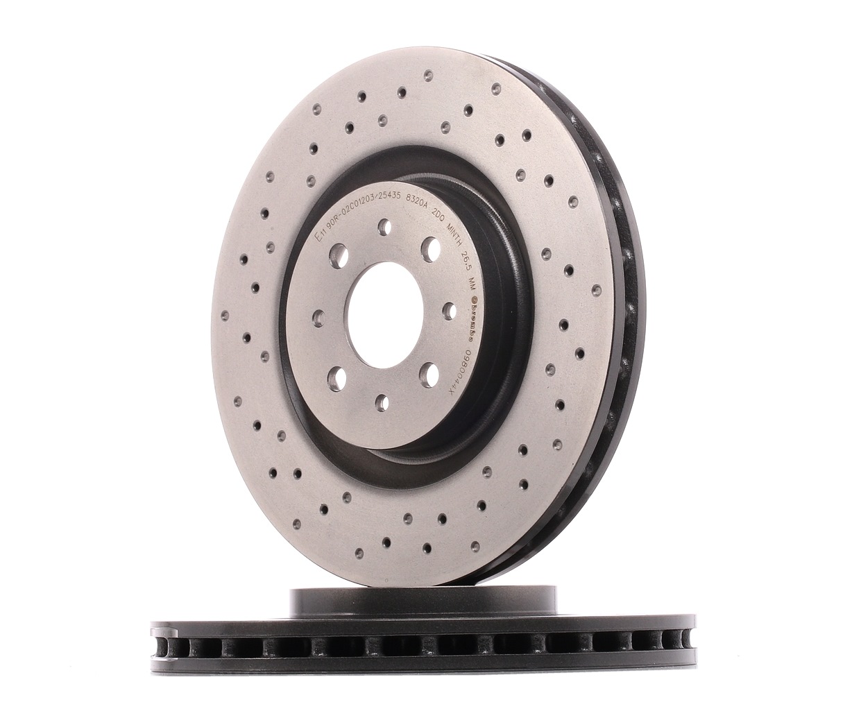 Image of BREMBO Brake disc ALFA ROMEO 09.8004.4X 51738833,51813785 Brake rotor,Brake discs,Brake rotors