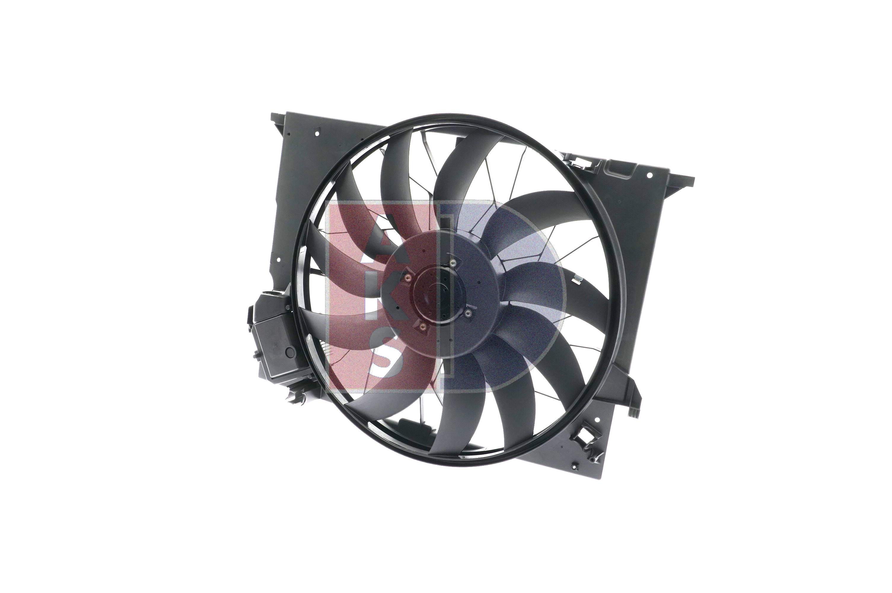 AKS DASIS 128197N Fan, radiator Ø: 530 mm, 12V, 850W, Electronic, with radiator fan shroud