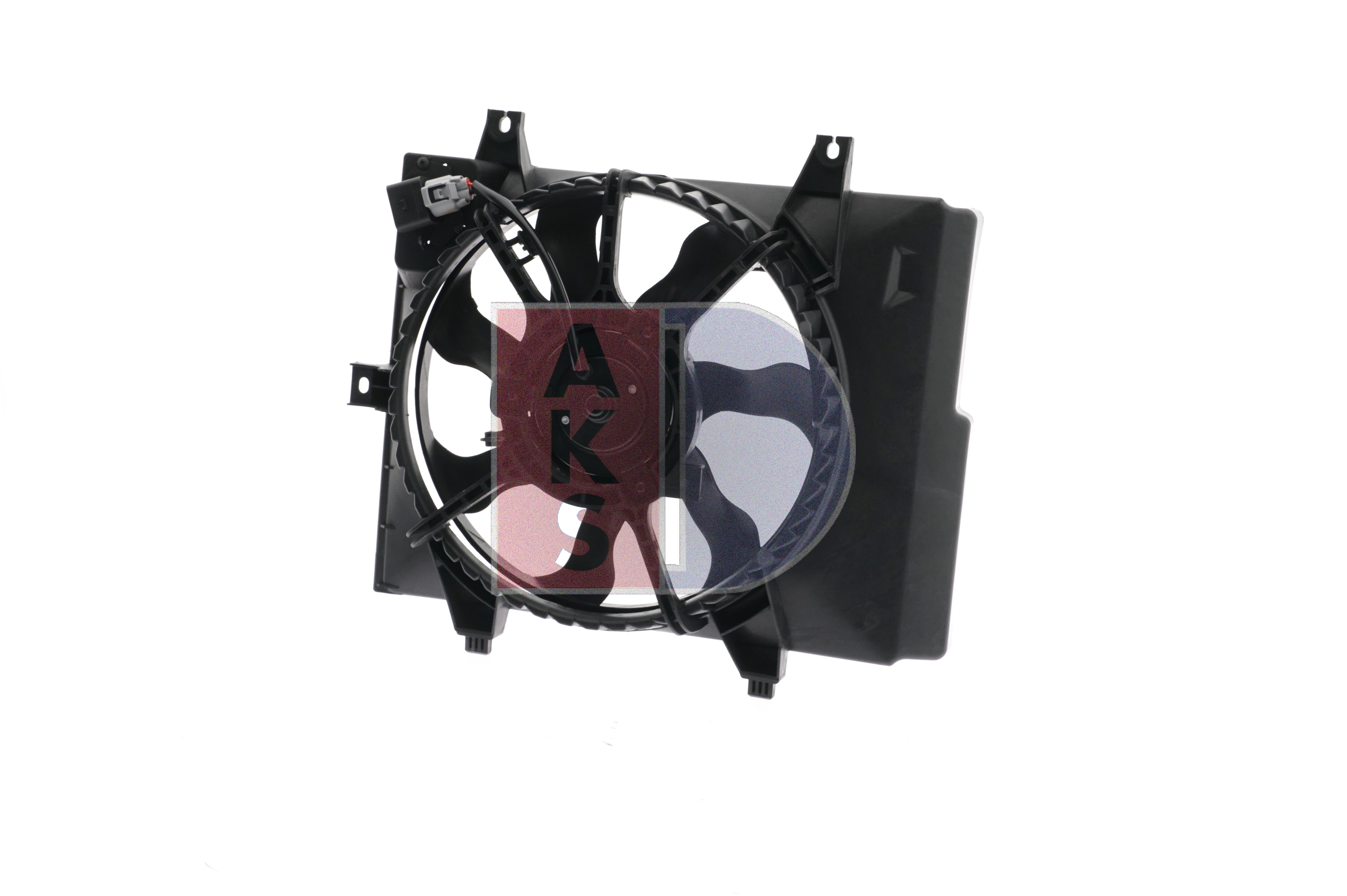 568101N AKS DASIS Cooling fan KIA for vehicles without air conditioning, Ø: 335 mm, 12V, with radiator fan shroud